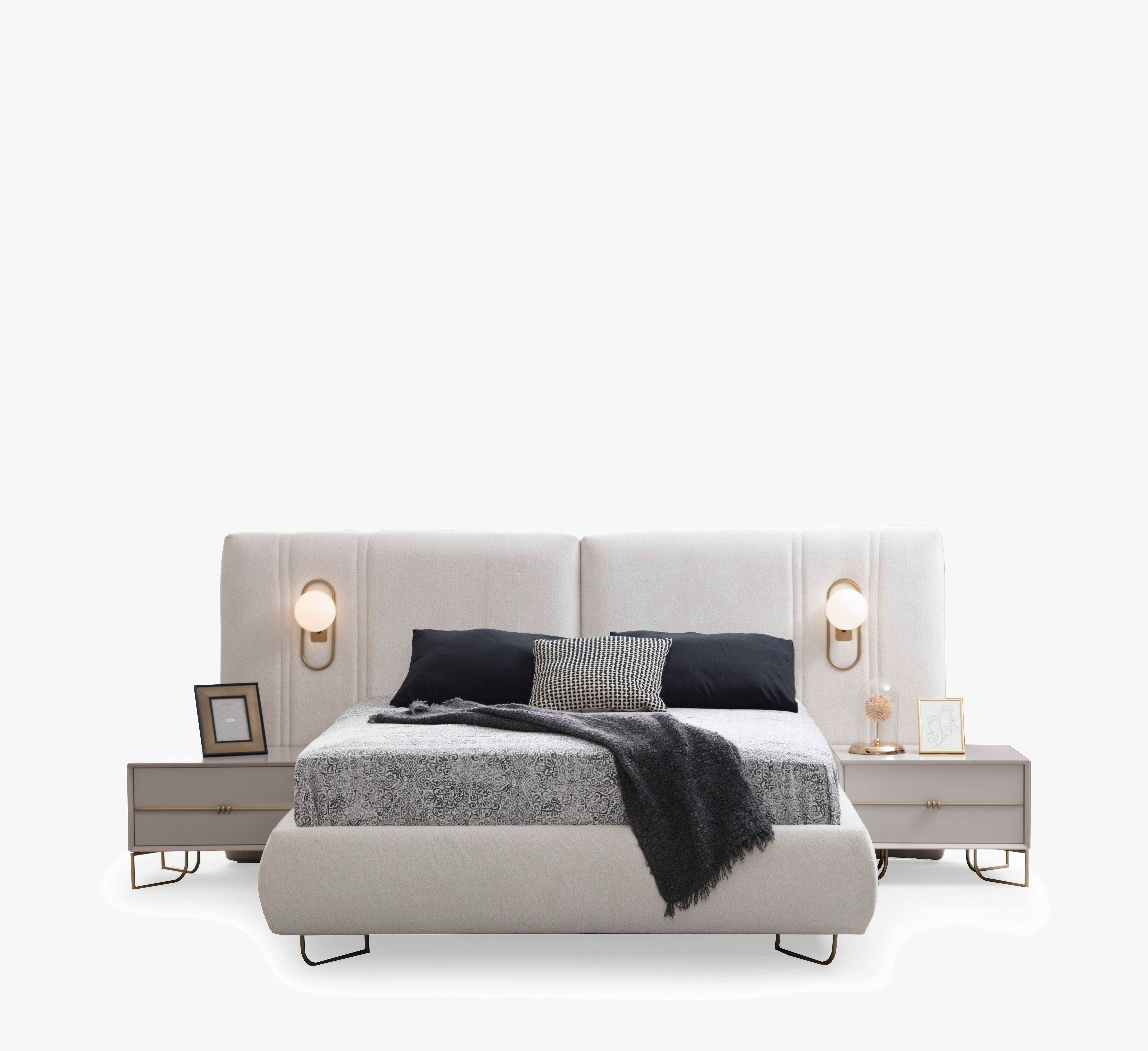 طقم غرفة نوم كينج 5 قطع منجدة مع سرير تخزين هيدروليكي من إستيلا - 180x200 سم-hbxbedroom-bedsandbedsets-bedroomsets-king-image-2