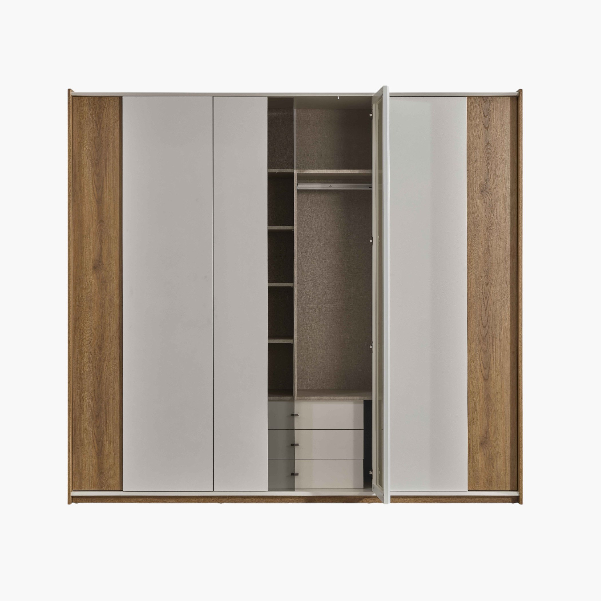 خزانة ملابس بـ6 أبواب و3 أدراج ومرآة من كابريس-hbxfurniture-wardrobes-image-1