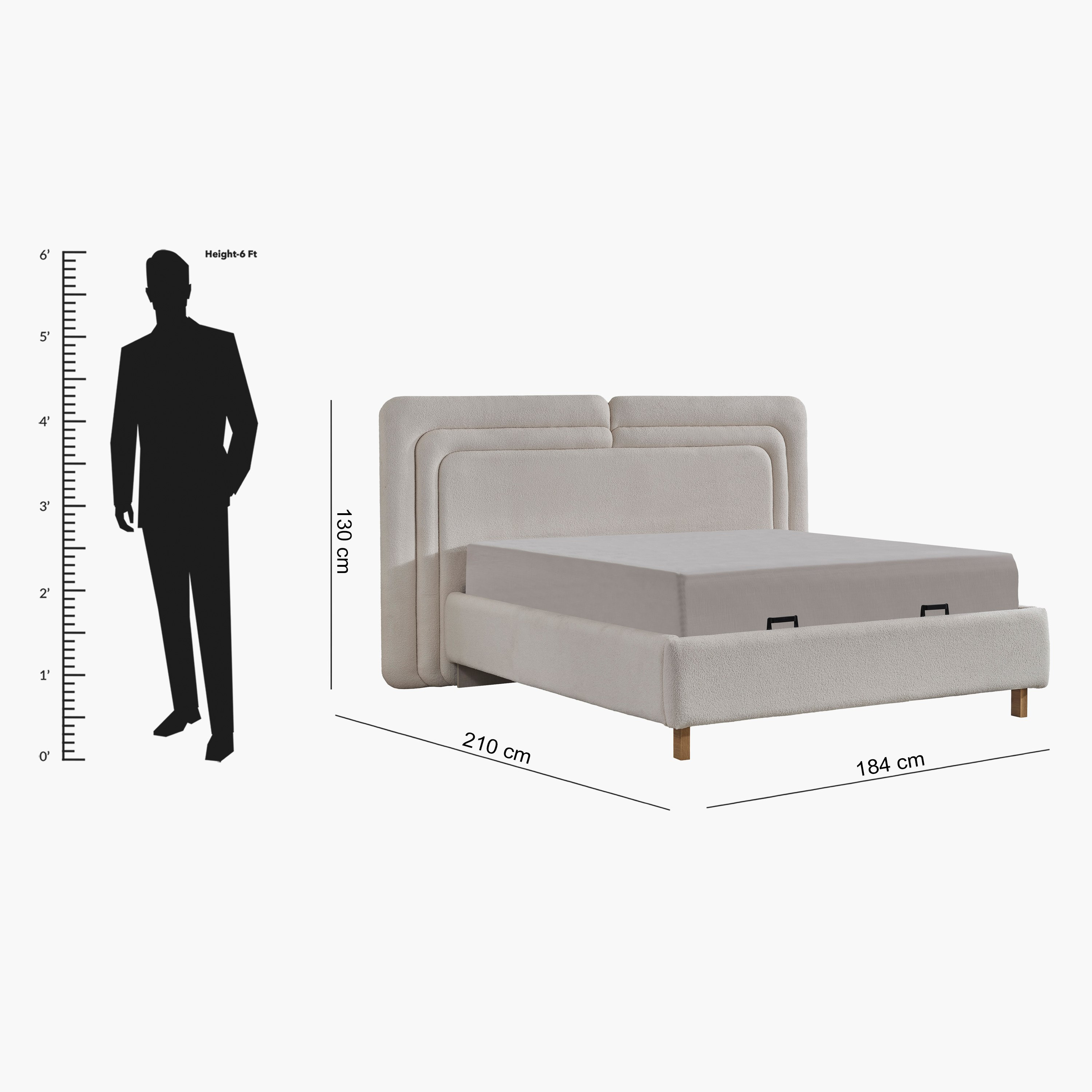 طقم غرفة نوم كينج 5 قطع منجدة مع سرير تخزين هيدروليكي من كابريس - 180x200 سم-hbxbedroom-bedsandbedsets-bedroomsets-king-image-12