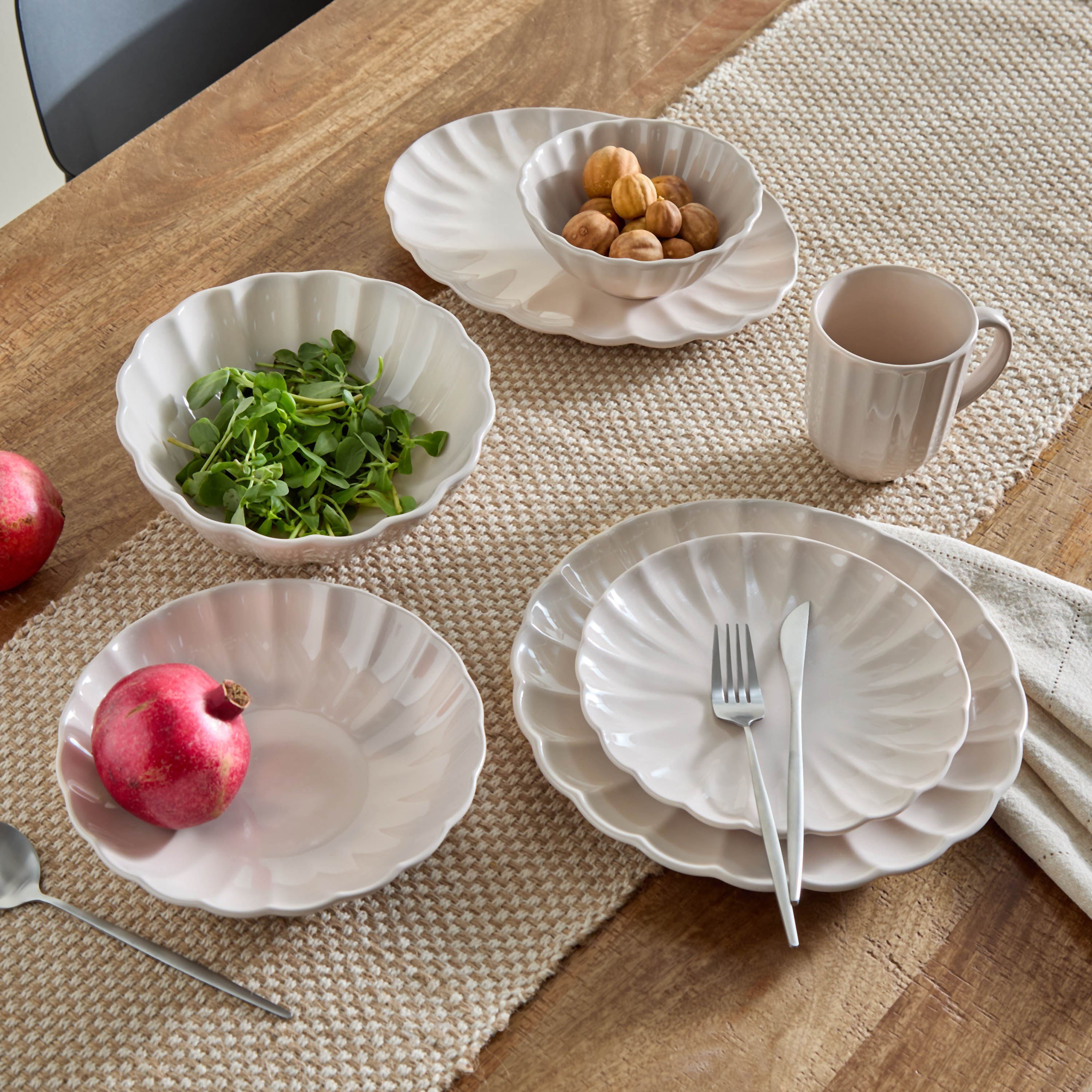 صحن جانبي بتصميم صدفي من سيام - 21 سم-hbxdecorandfurnishings-tabletop-crockery-image-4