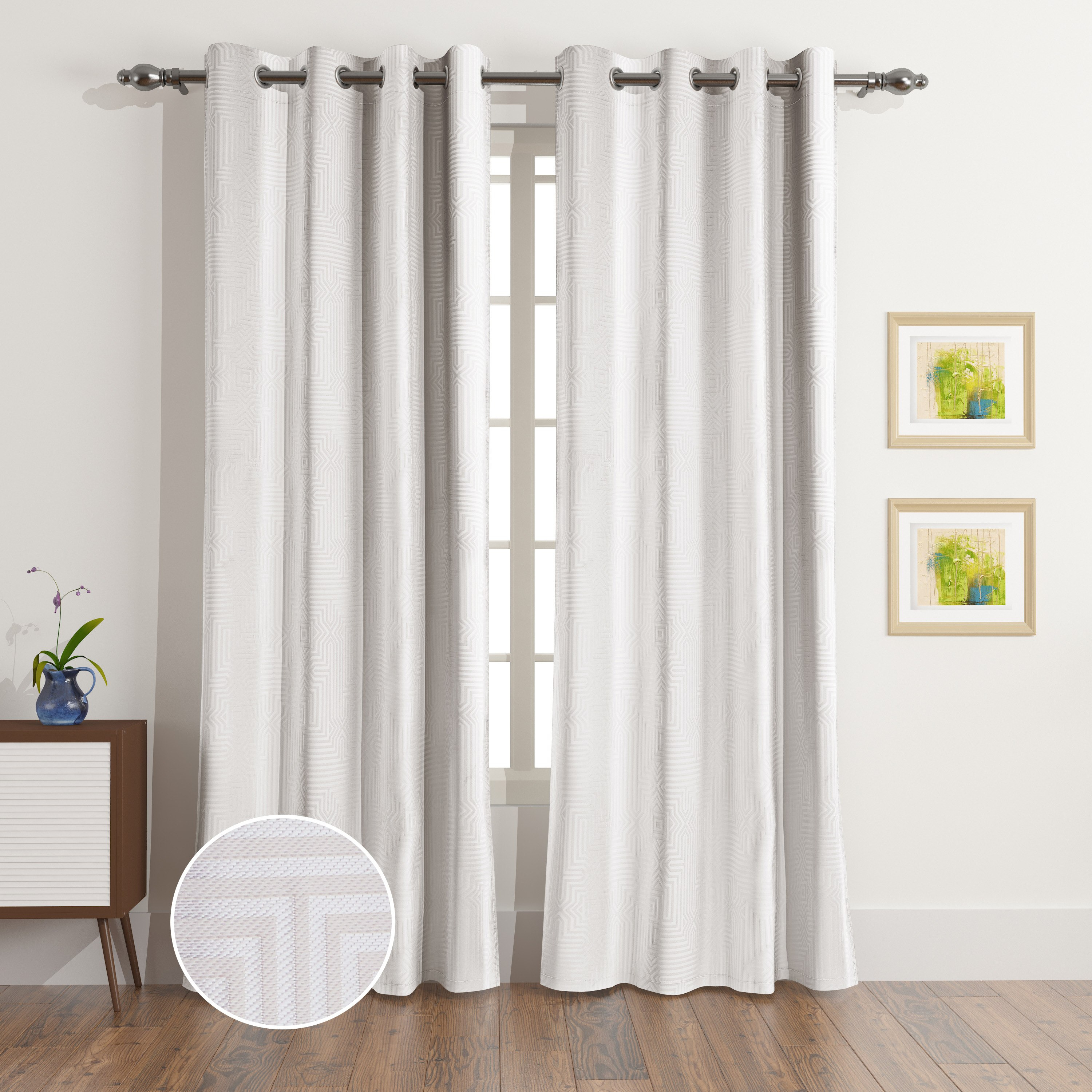 طقم ستائر تعتيم جاكار طويلة جدًا قطعتين ميراج من سكاي لاين - 135x300 سم-hbxhomeware-hbxlivingroom-image-1