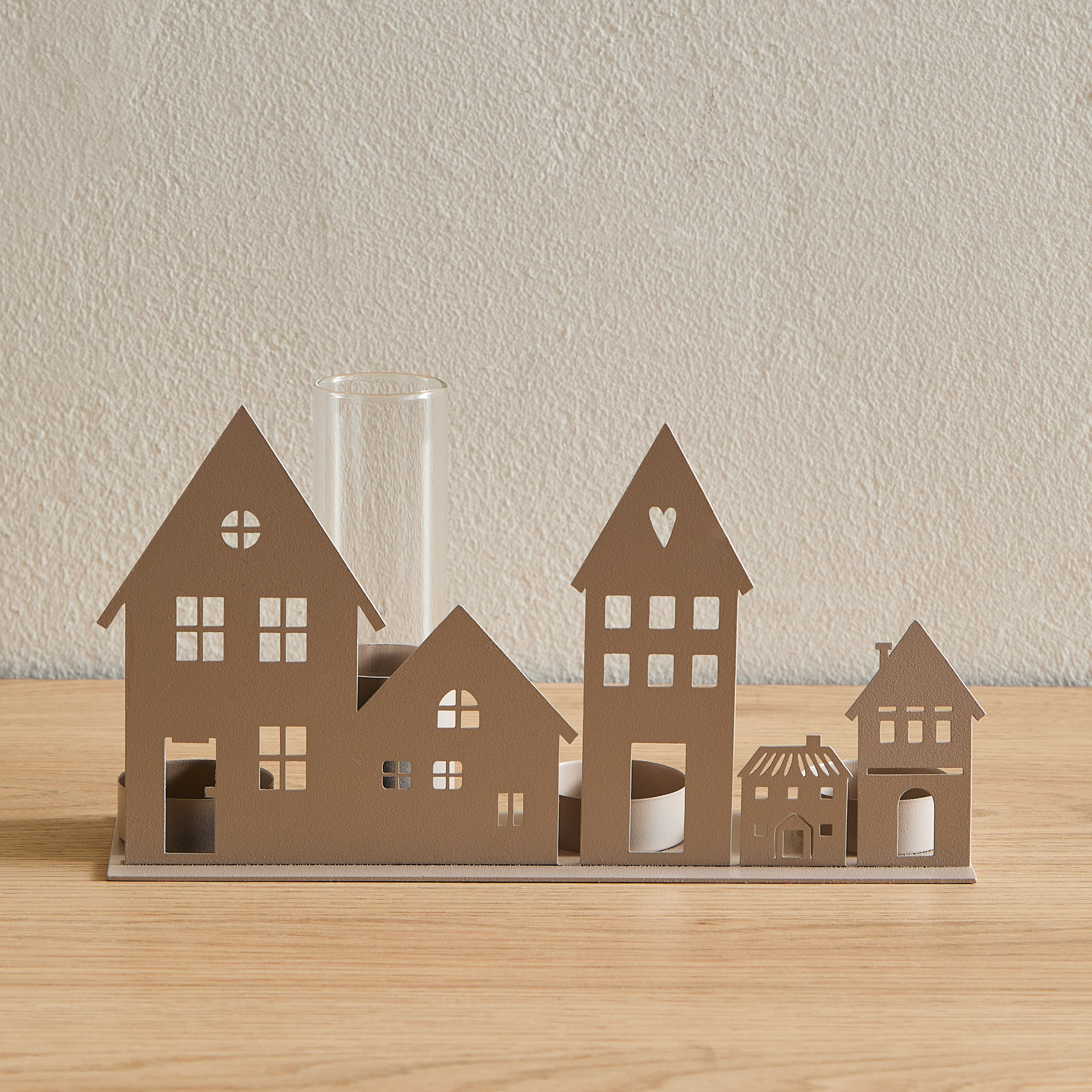 Wadee Metal House Accent with Glass Vase-hbxhomeware-homedecor-figurinesandornaments-image-2