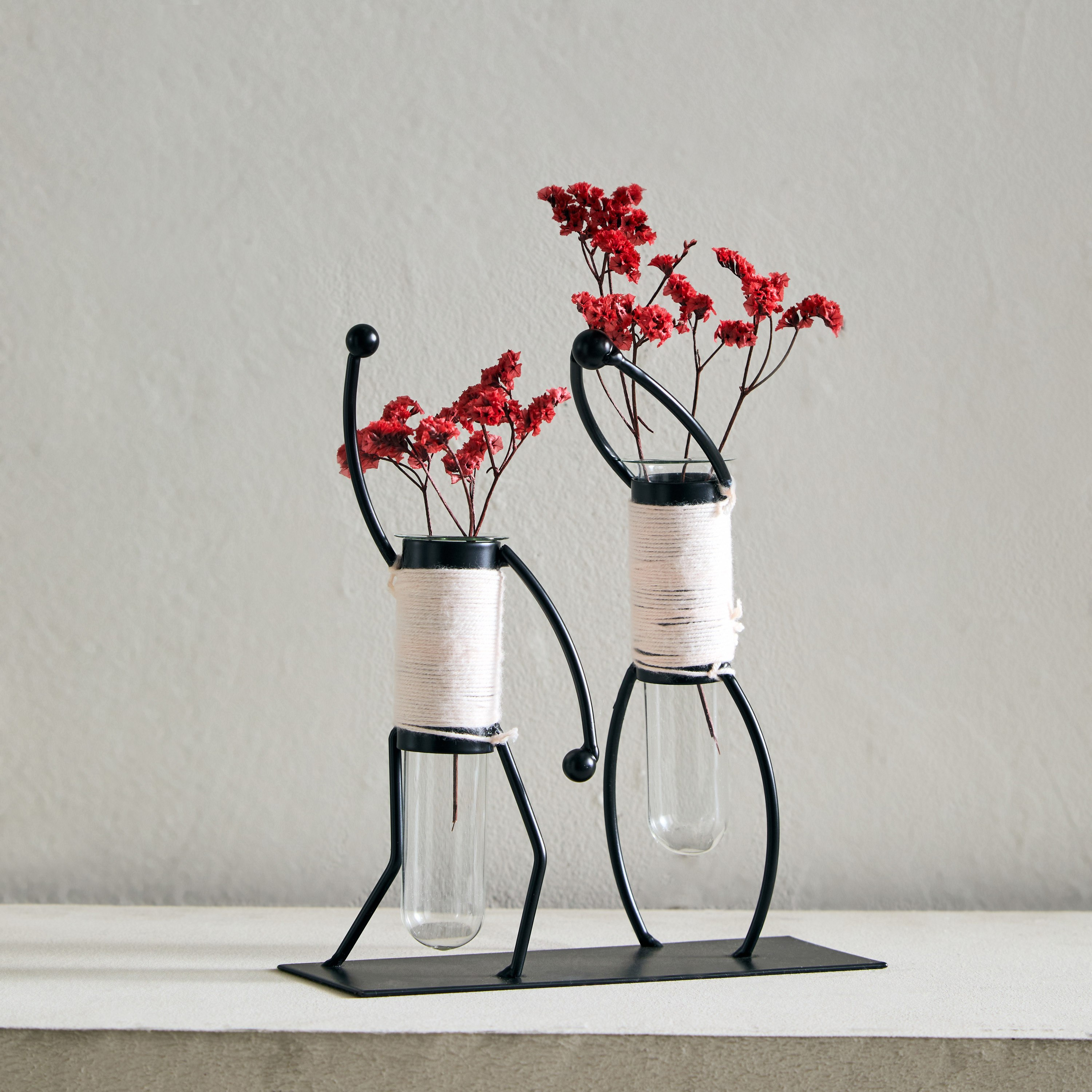 Wadee Metal Flower Holder Accent with Glass Vase-hbxhomeware-homedecor-figurinesandornaments-image-4