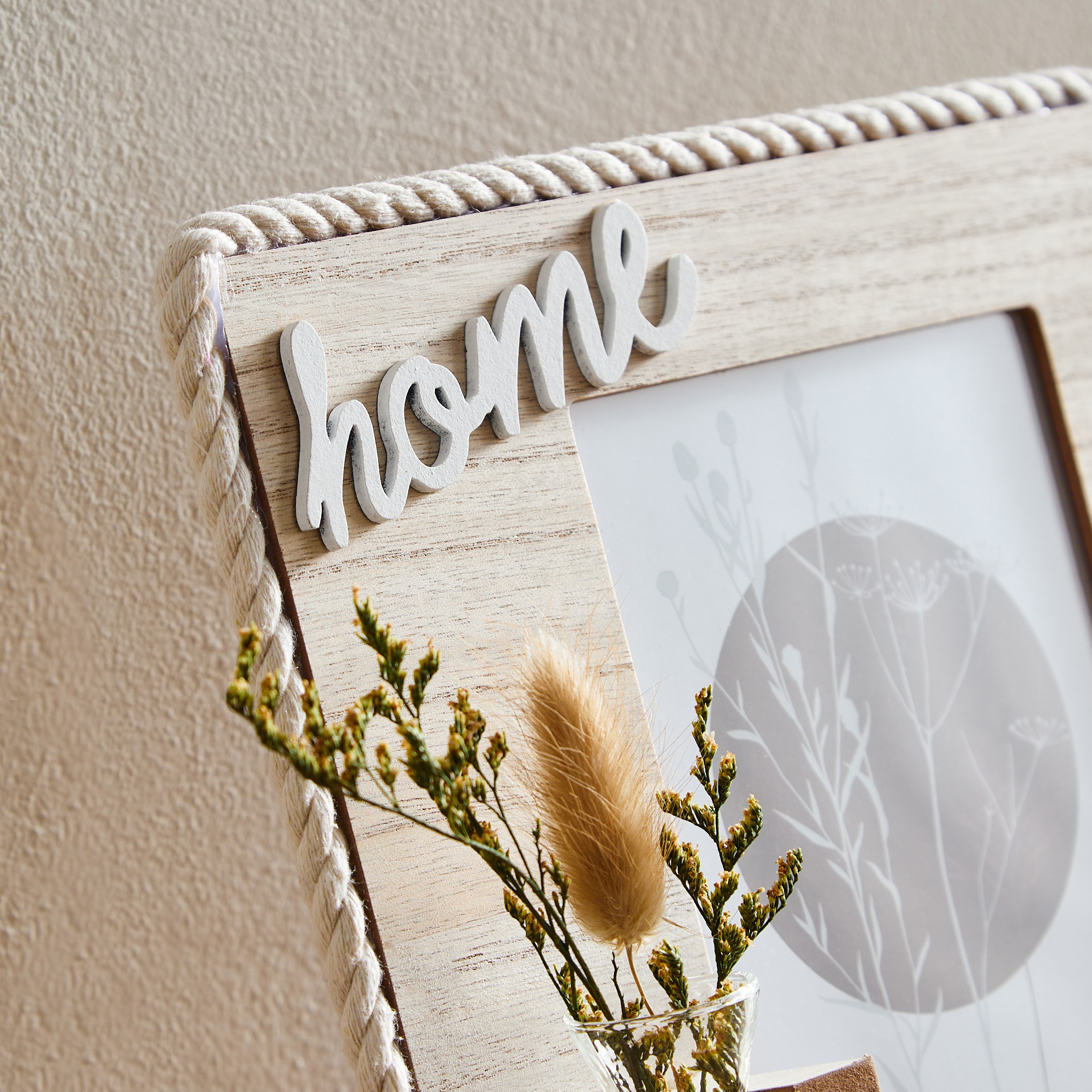 Wadee Wooden Photo Frame with Glass Vase and Dry Flowers-hbxdiningroom-walldecor-wallart-image-3