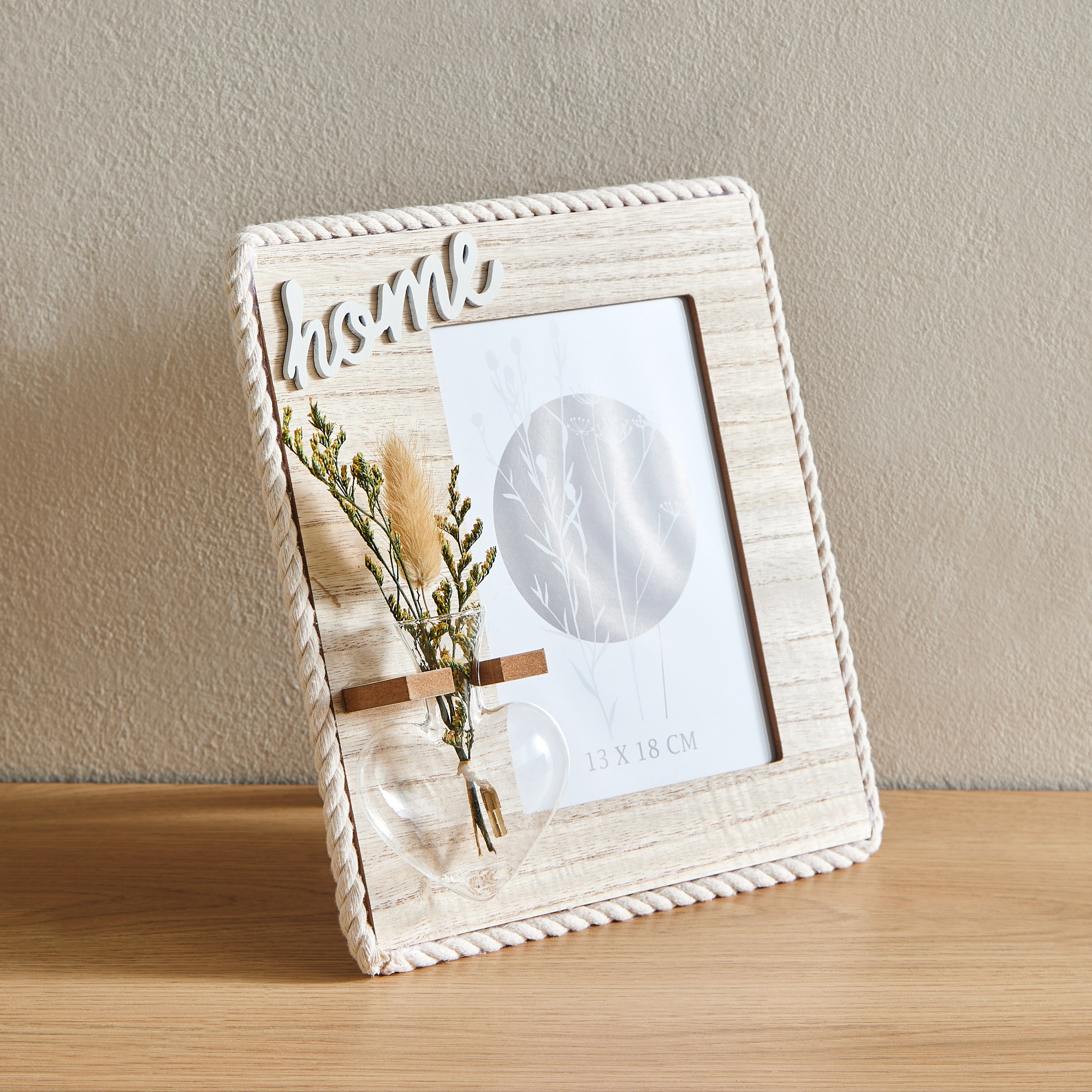Wadee Wooden Photo Frame with Glass Vase and Dry Flowers-hbxdiningroom-walldecor-wallart-image-6