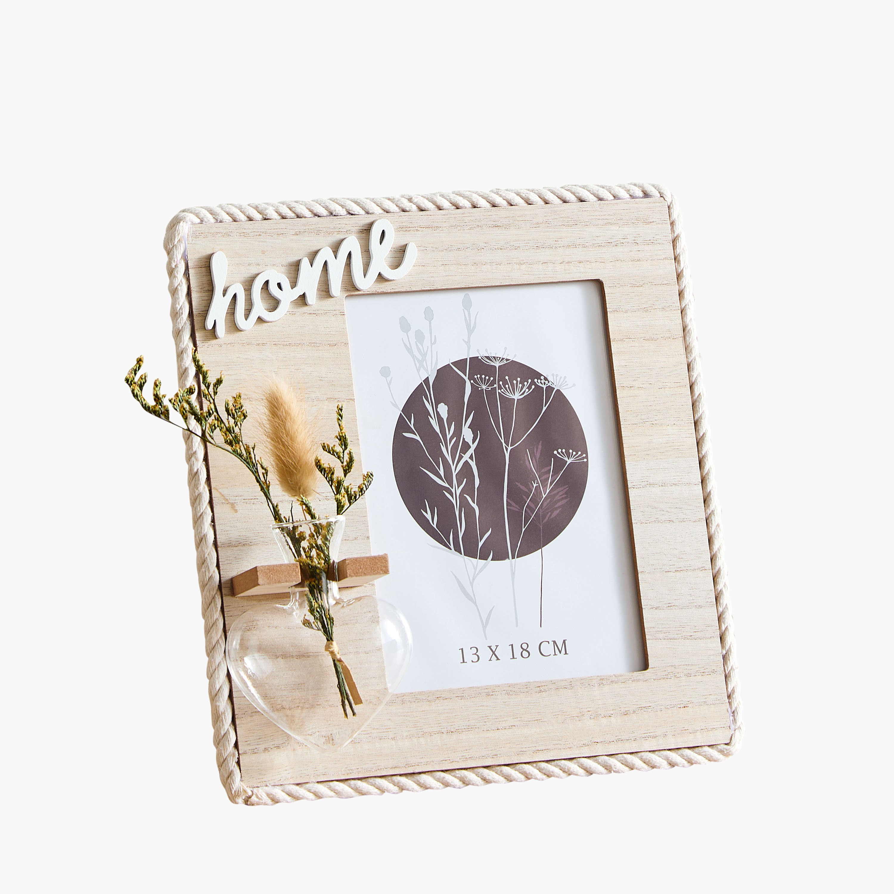 Wadee Wooden Photo Frame with Glass Vase and Dry Flowers-hbxdiningroom-walldecor-wallart-image-7