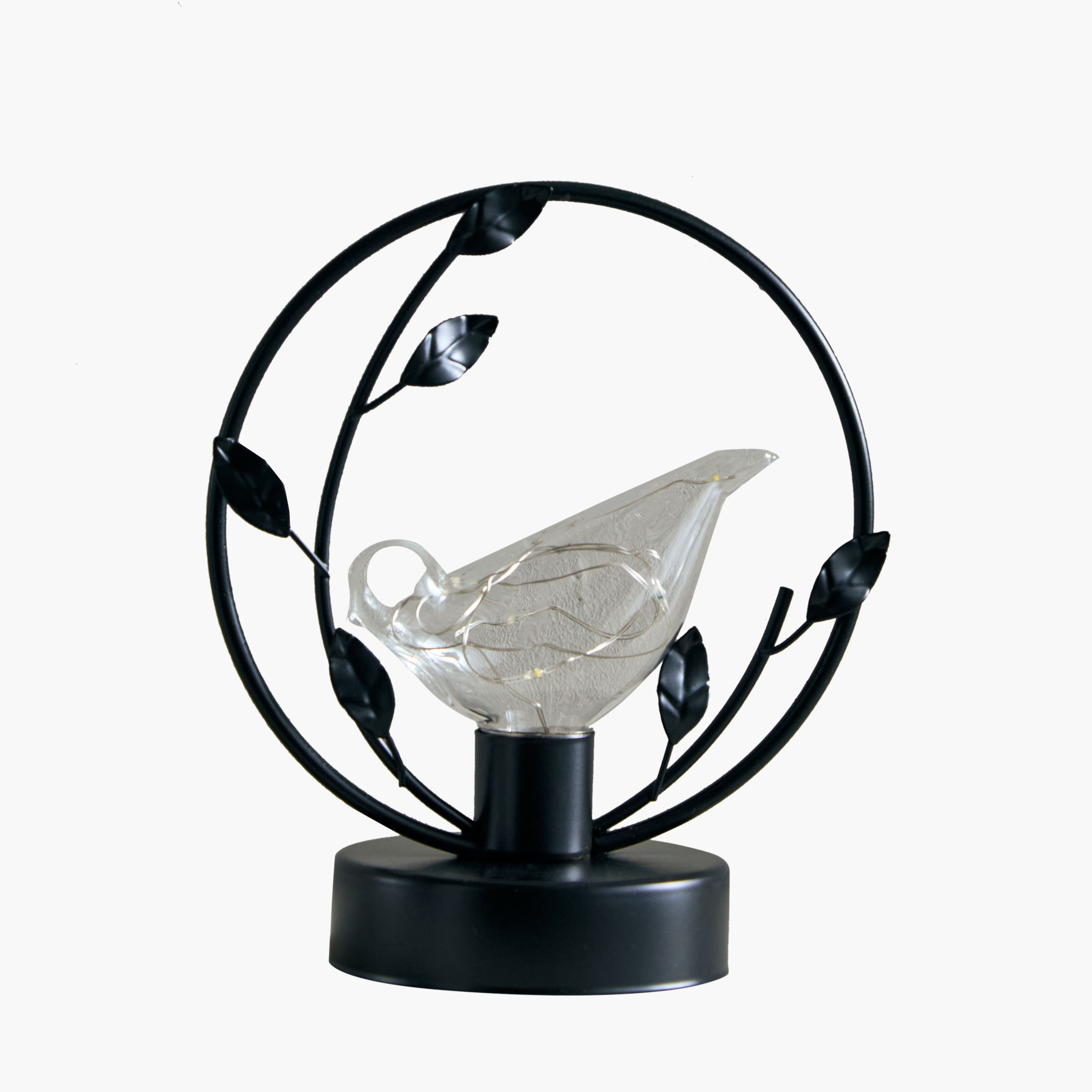 زينة ديكور معدنية طائر بإضاءة إل إي دي من وادي - 16x9.5x19 سم-hbxhomeware-homedecor-figurinesandornaments-image-5