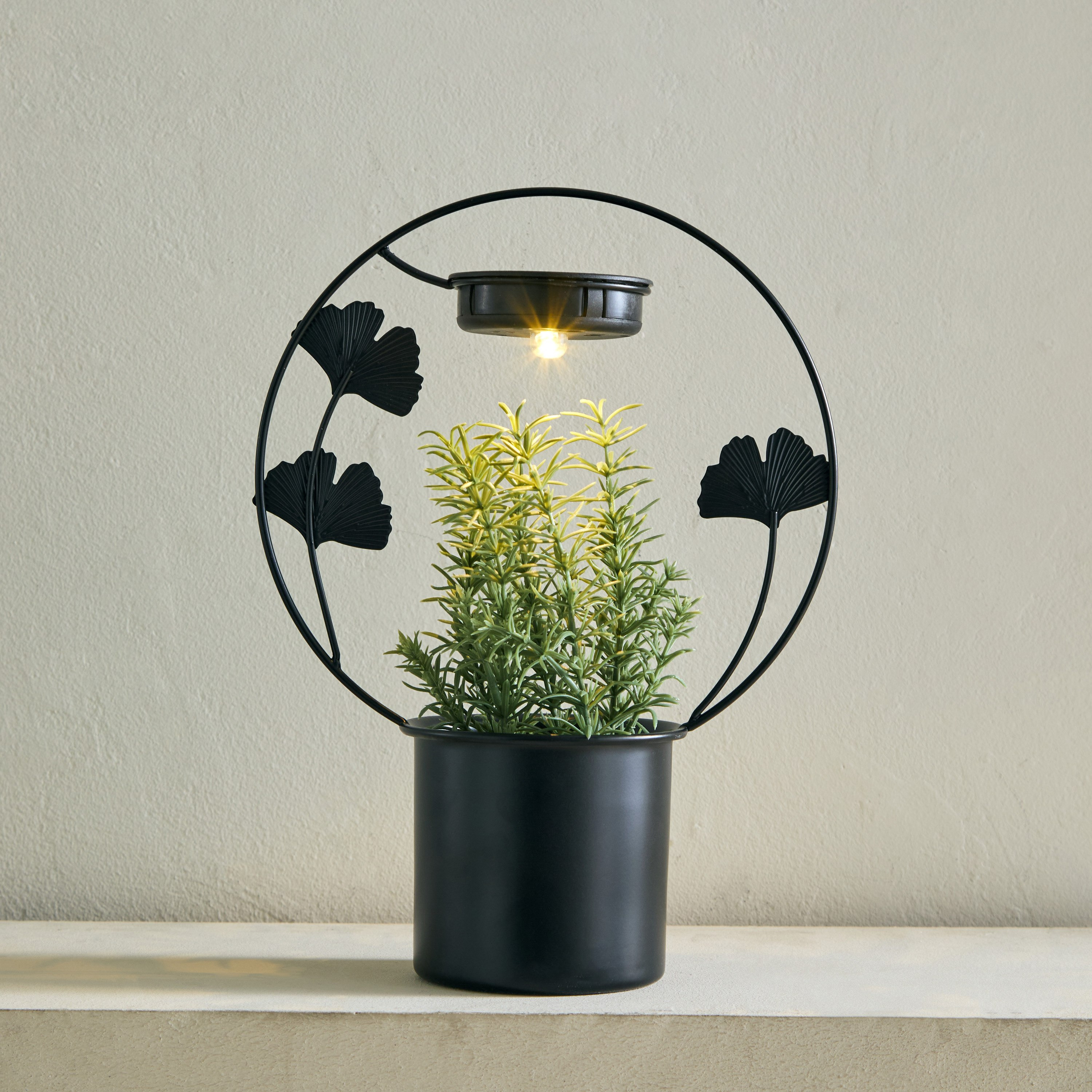 Wadee Ginkgo Metal Accent with Tin Pot and Solar LED Light-hbxhomeware-homedecor-figurinesandornaments-image-1