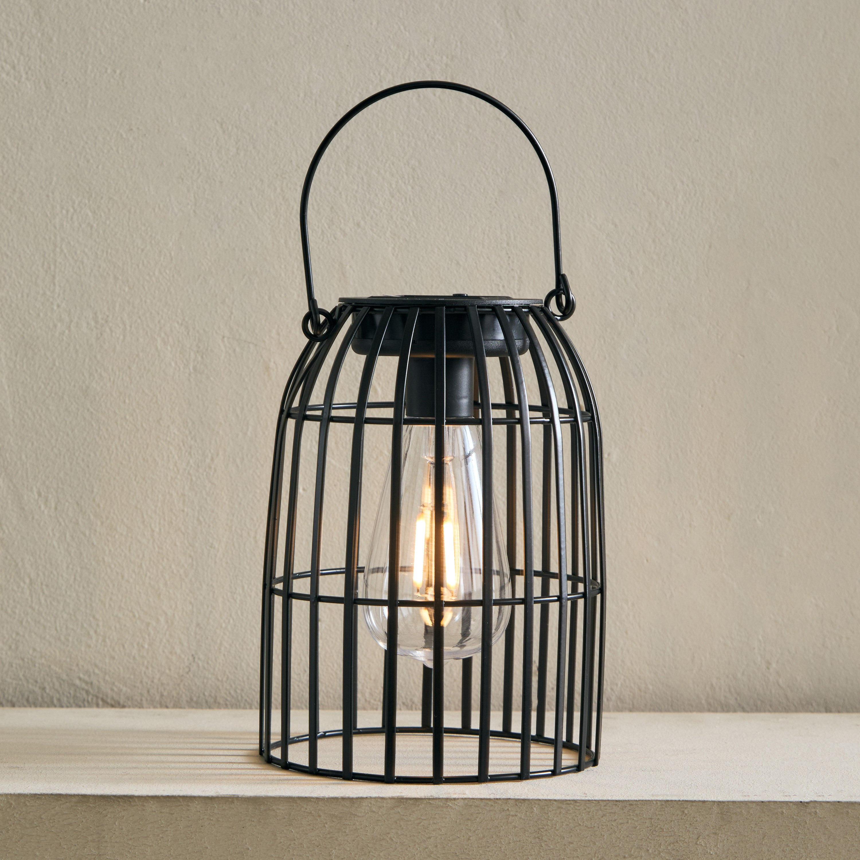 Wadee Metal Solar Lamp - 14x14x19 cm-hbxbedroom-lighting-tablelamps-image-1