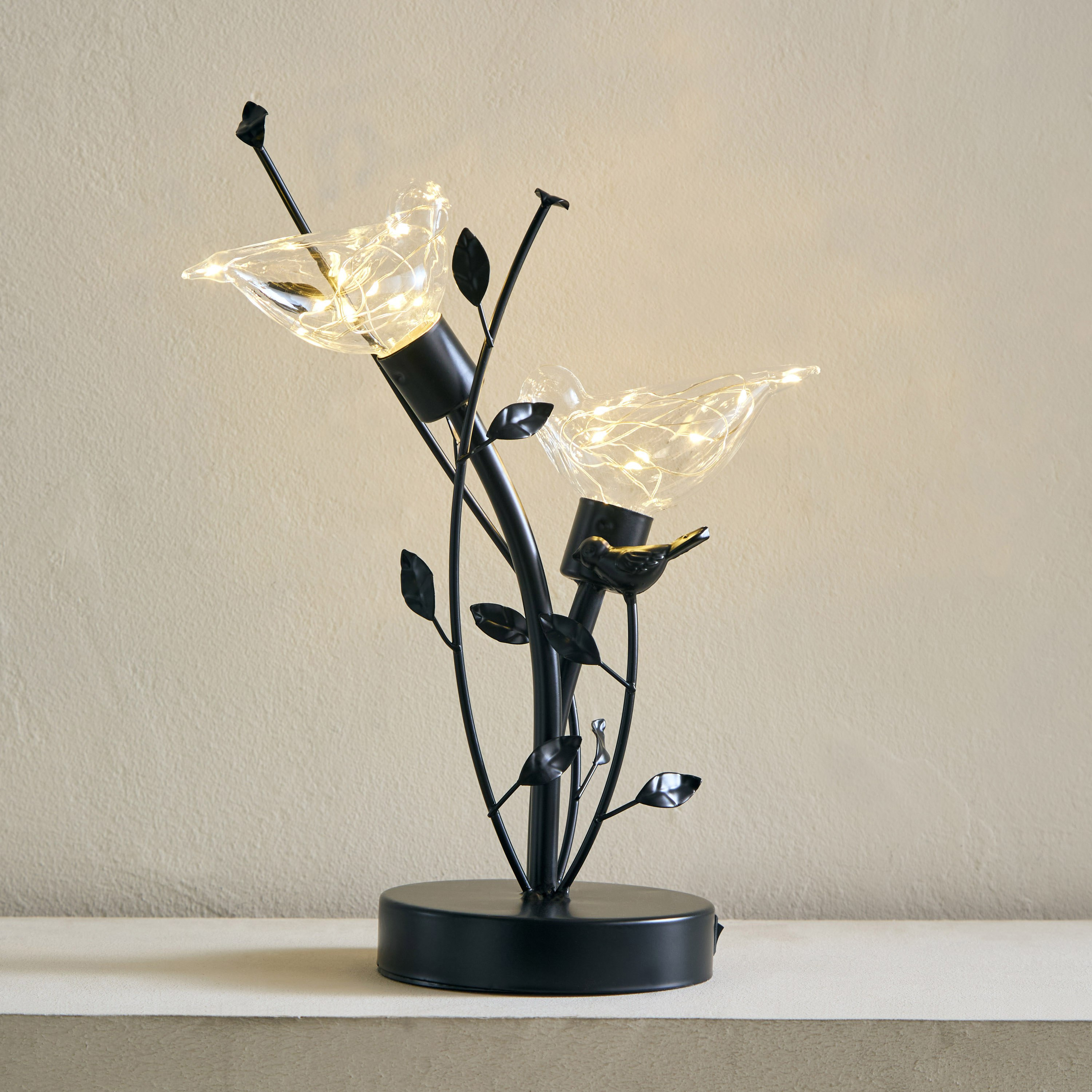 ديكور ليد عصافير معدن من وديع - 20.5x12x33.5 سم-hbxhomeware-homedecor-figurinesandornaments-image-1