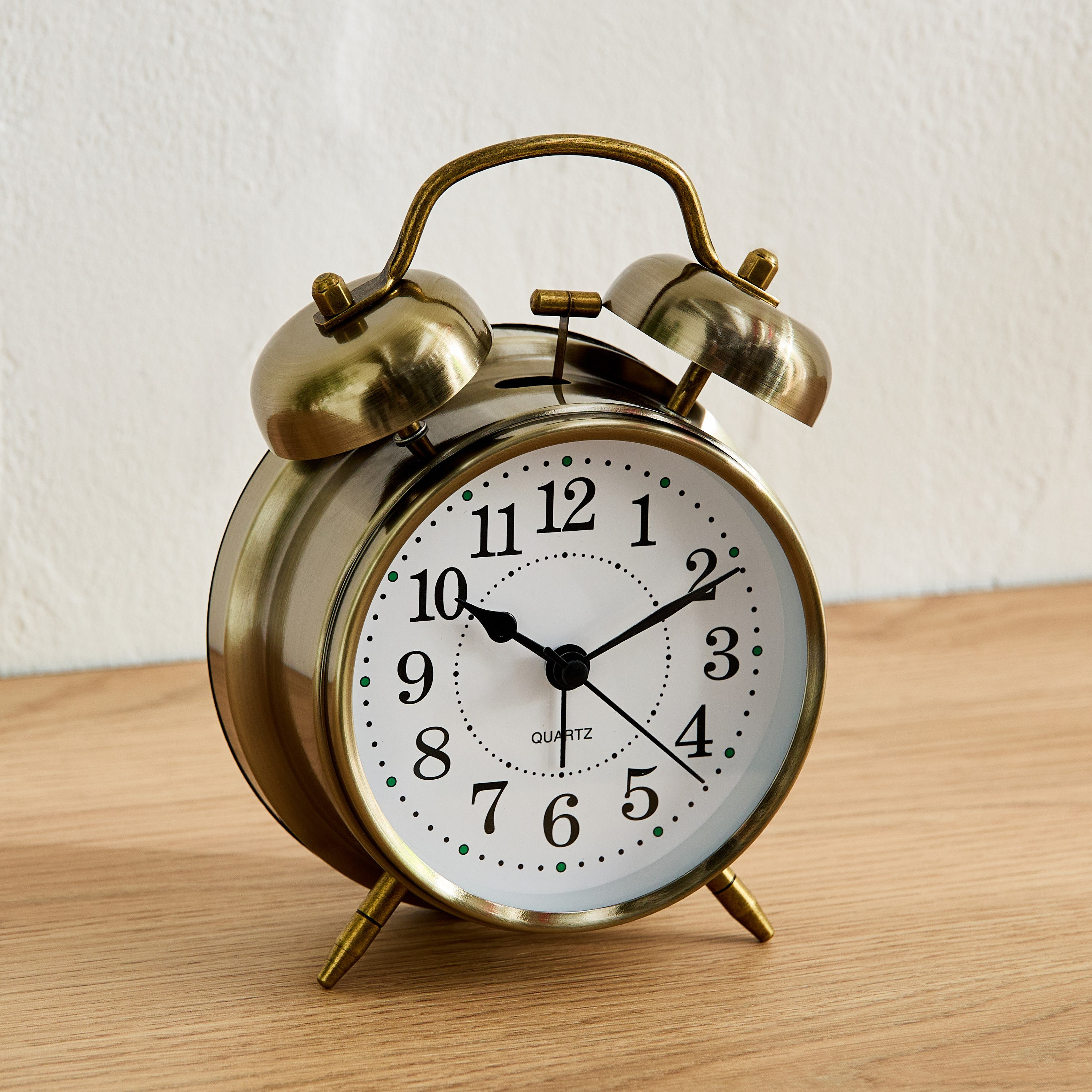 Mido Metal Twin Bell Alarm Clock - 15.5 cm-hbxdiningroom-decorandaccessories-clocks-image-1