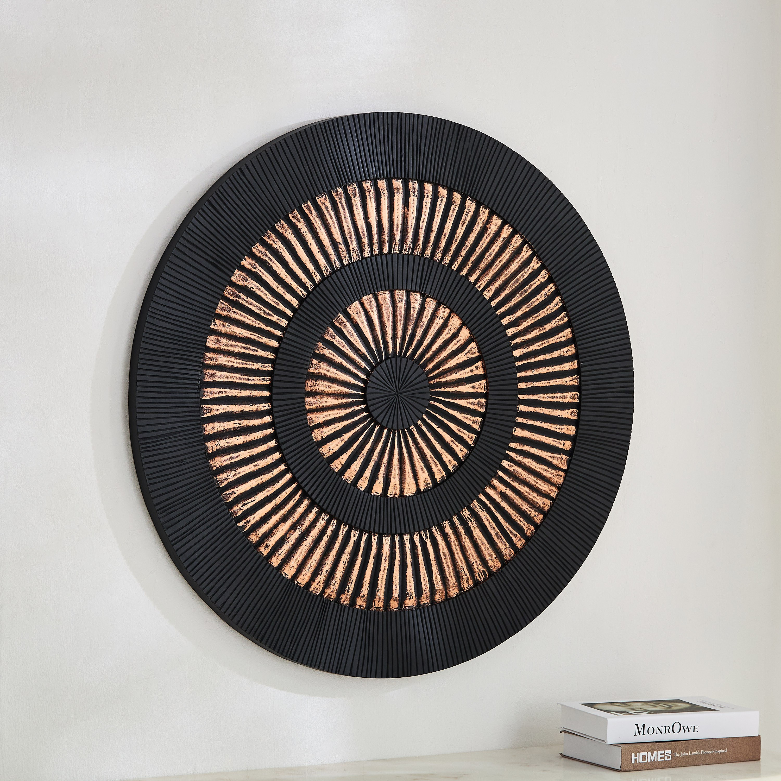 Rena MDF Round Wall Panel - 90 cm-hbxdiningroom-walldecor-wallart-image-1