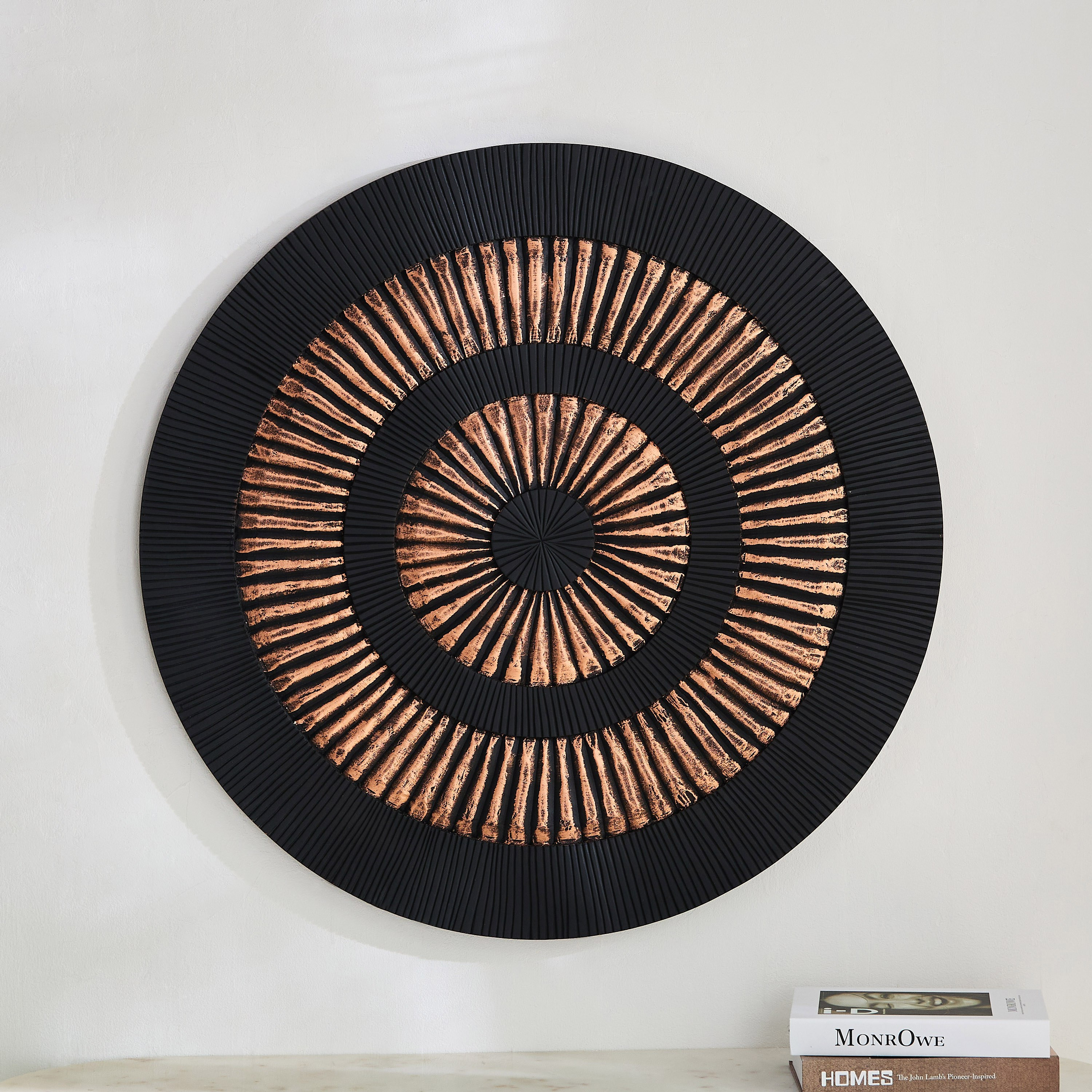 Rena MDF Round Wall Panel - 90 cm-hbxdiningroom-walldecor-wallart-image-2