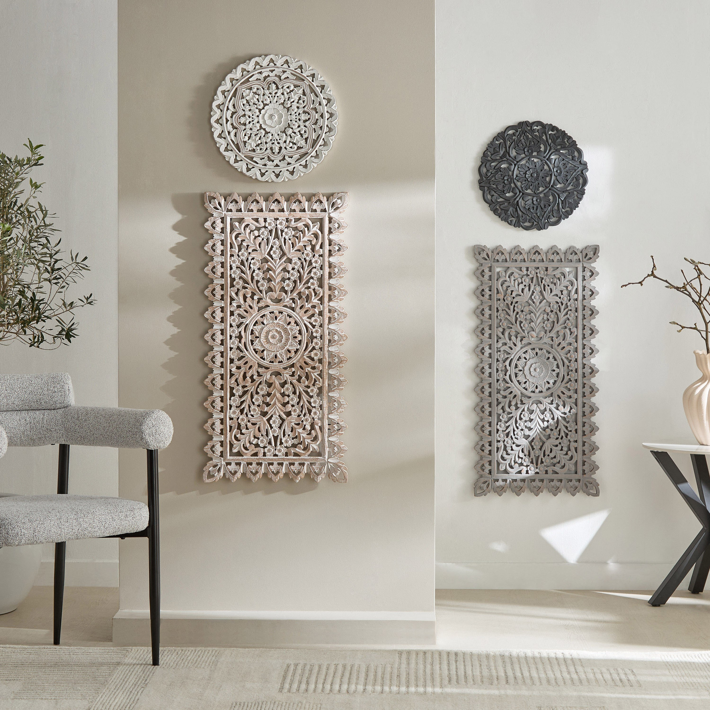 زينة حائط منحوتة من رينا - 45x90 سم-hbxdiningroom-walldecor-wallart-image-4