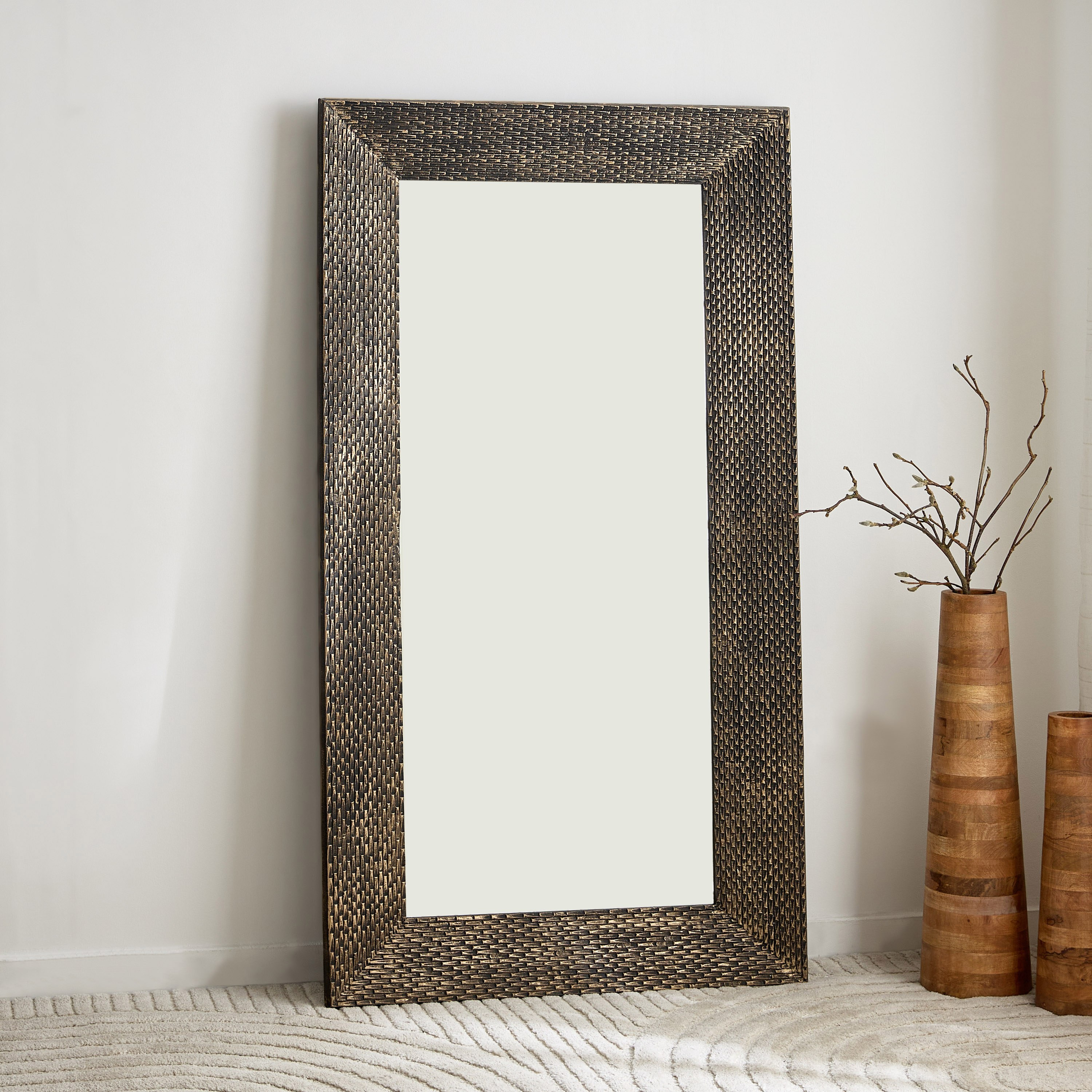 Rena Taper Wooden Floor Mirror - 90x180 cm-PROMO_HB_AE_B1G1_250925-image-2