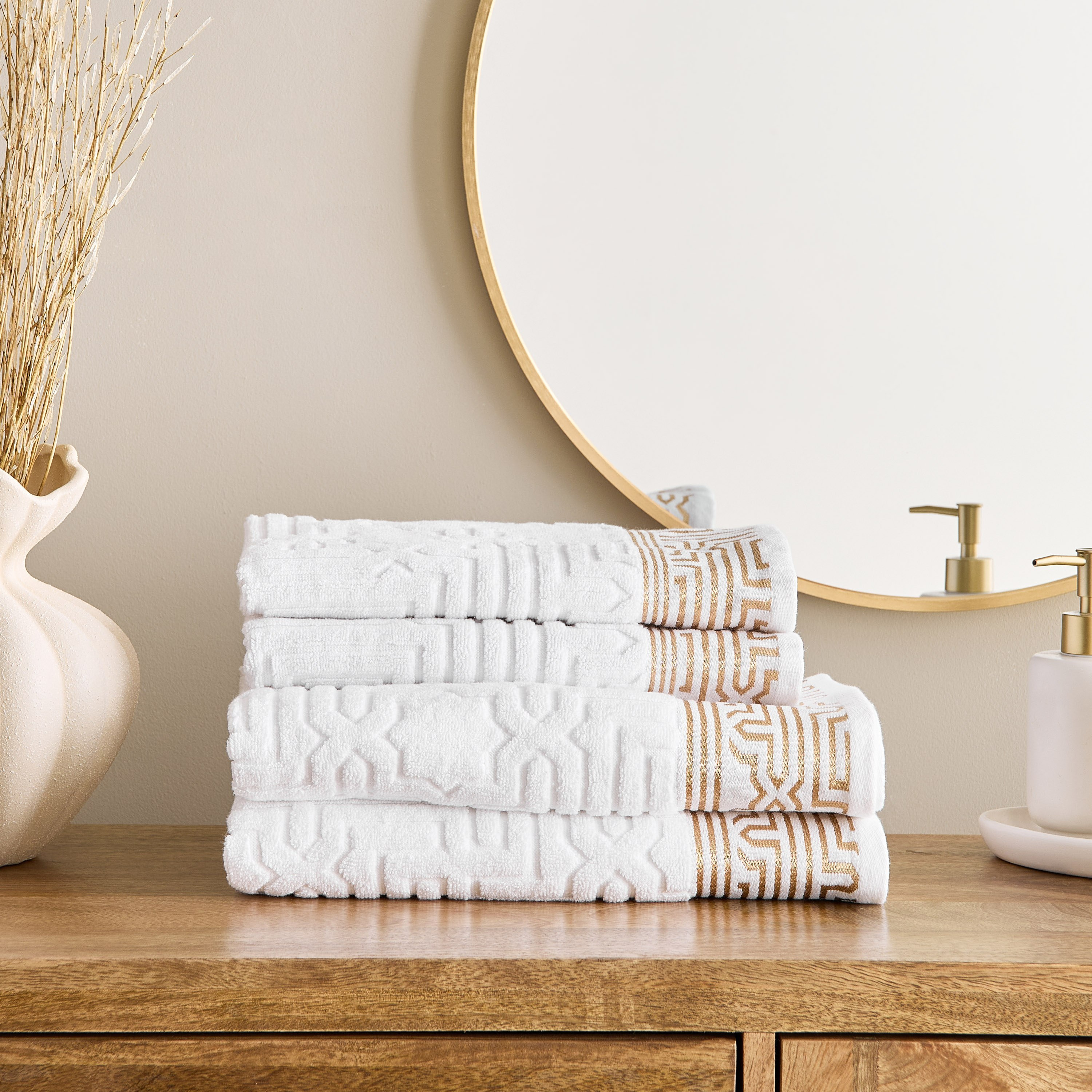 منشفة حمام قطن متعددة التصاميم لوريكس من سكايلاي ن ميراج - 70x140 سم-hbxbathroom-bathroomtextiles-image-5