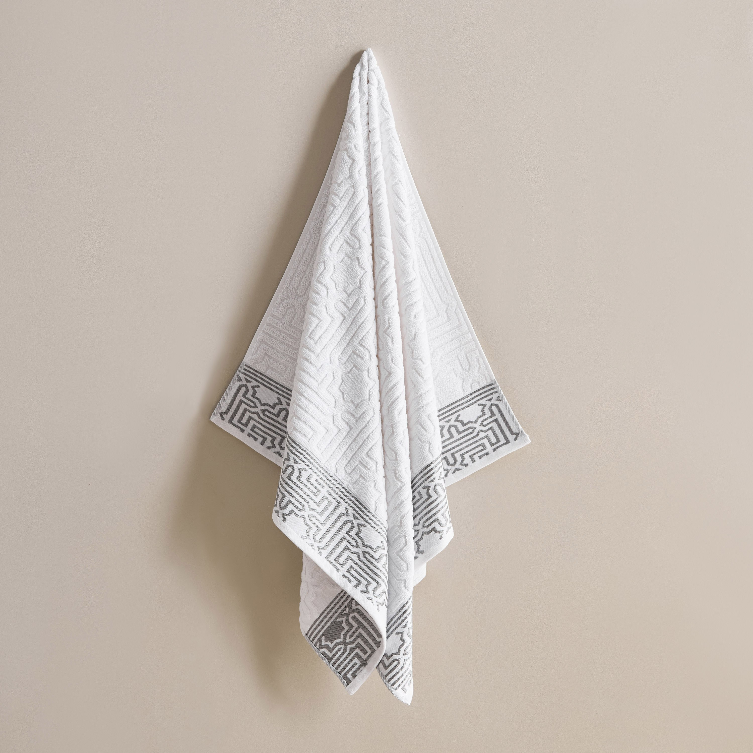 Skyline Mirage Lurex Patterned Cotton Bath Sheet - 80x150 cm-hbxbathroom-bathroomtextiles-image-1
