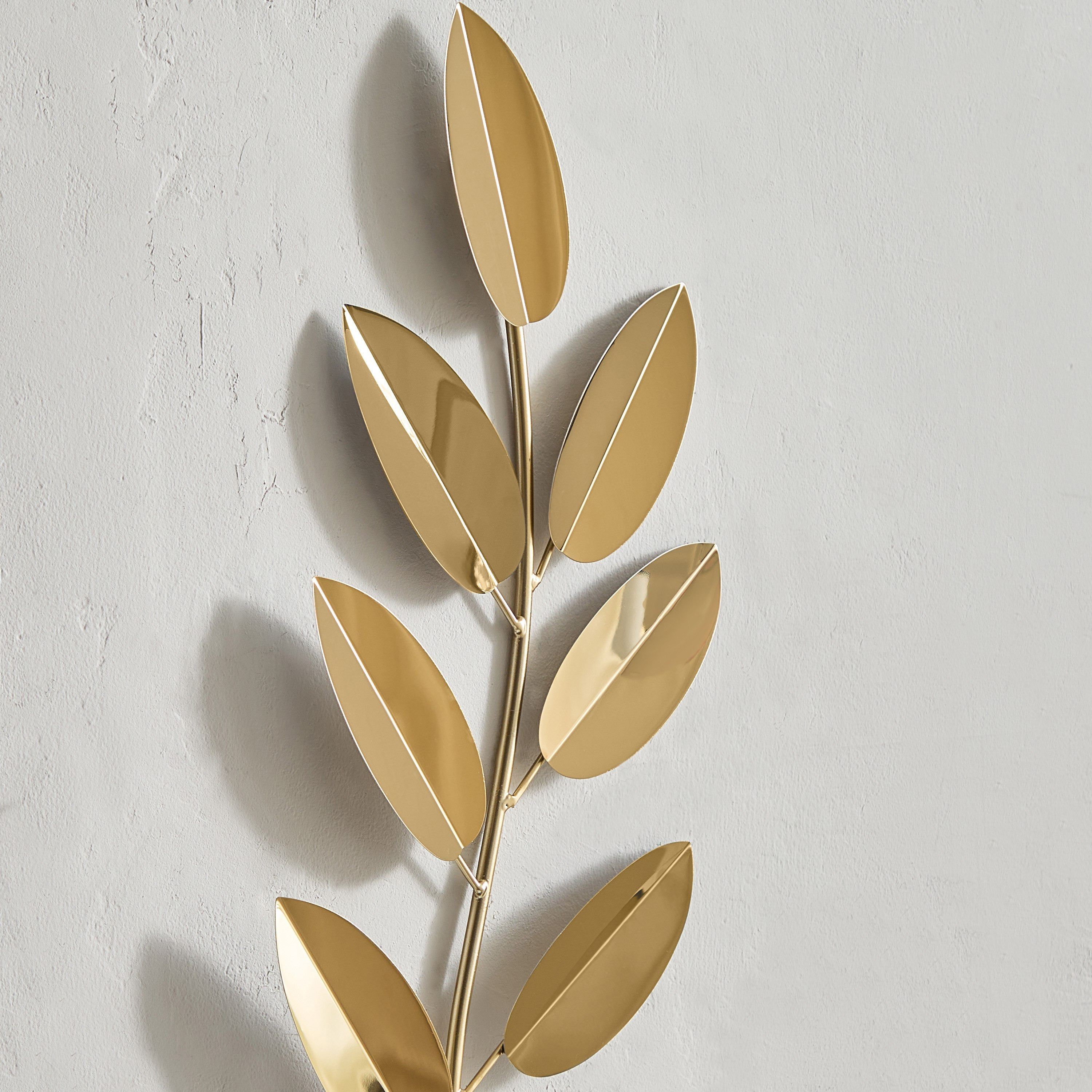 زينة حائط معدنية بتصميم أوراق شجر من بيرسي - 34.3x81.3x1.9 سم-hbxhomeware-homedecor-wallaccents-image-3