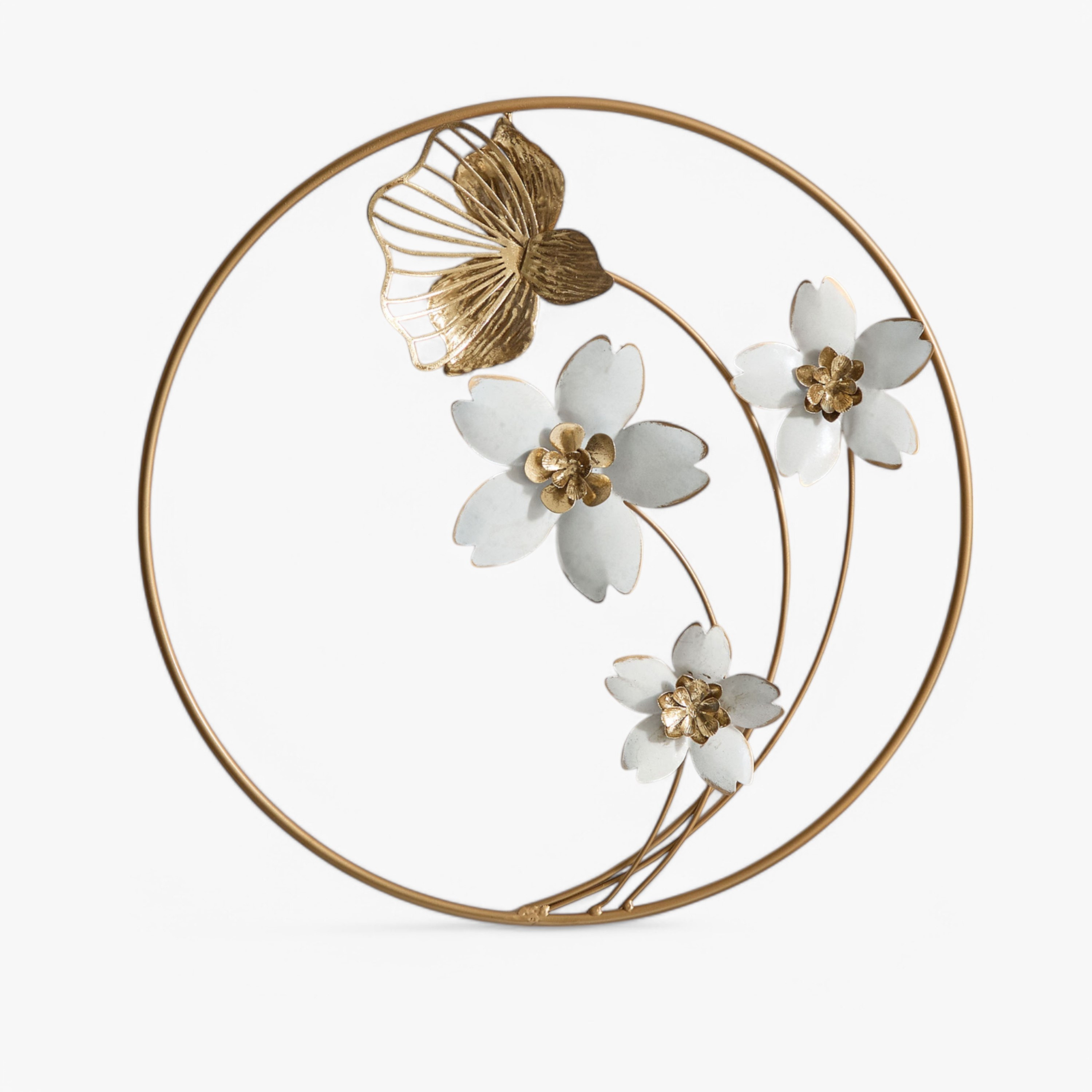 Percy Capri Metal Floral Wall Decor - 49x4 cm-hbxdiningroom-walldecor-wallart-image-5