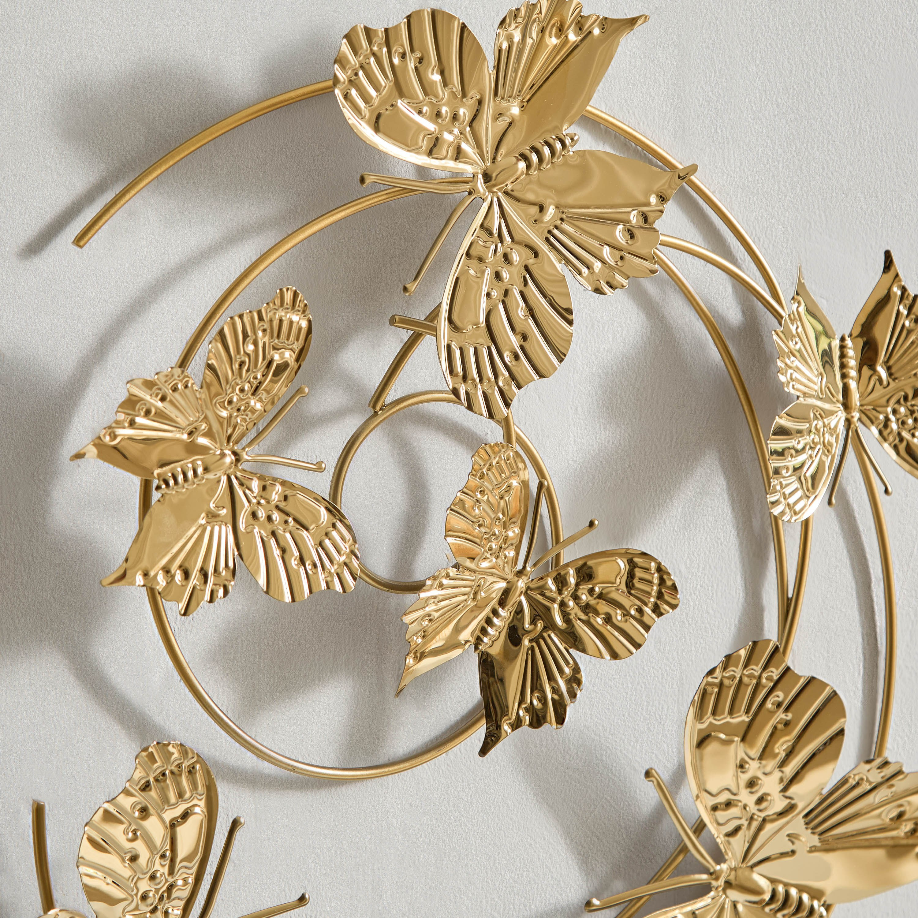 Percy Capri Metal Butterfly Wall Art - 49.5x52.1x3.2 cm-hbxdiningroom-walldecor-wallart-image-3