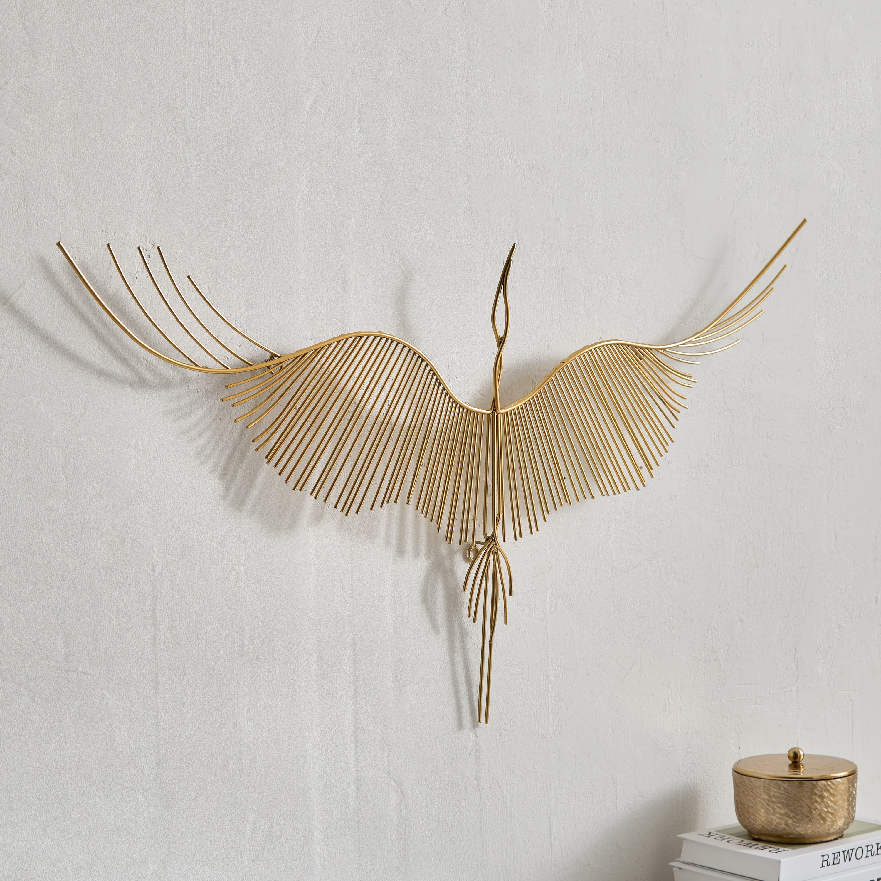 زينة حائط معدنية بتصميم طائر من بيرسي - 94.6x57.8x6.4 سم-hbxlivingroom-walldecor-wallart-image-1