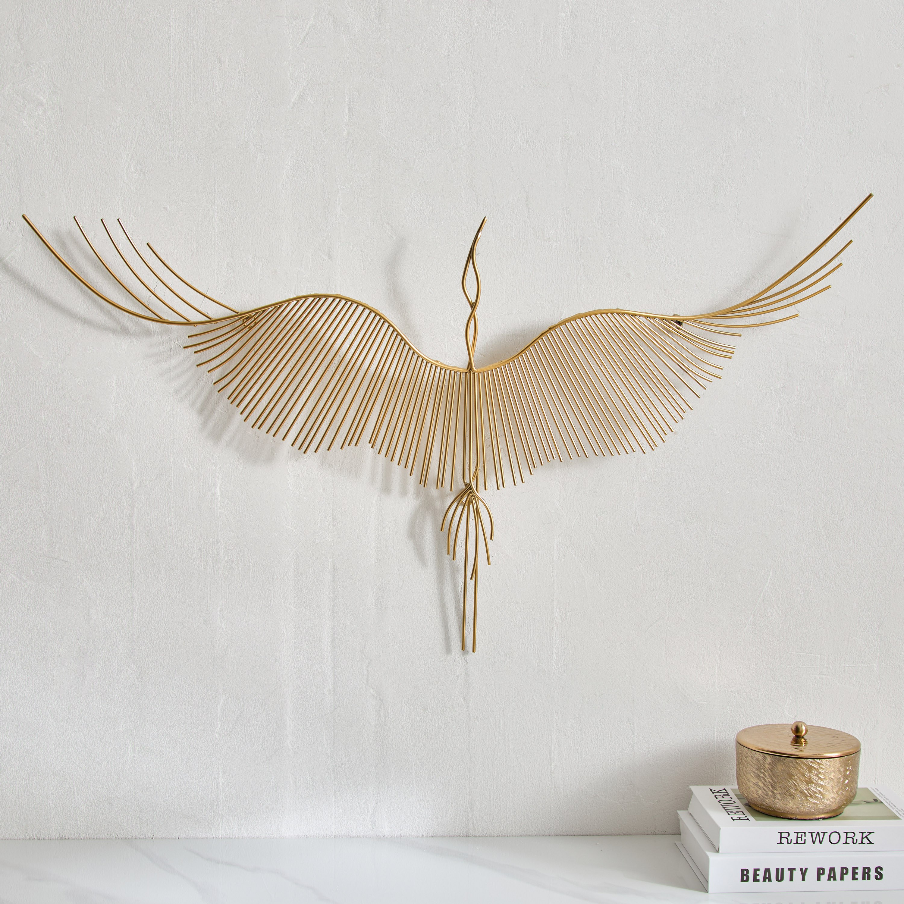 زينة حائط معدنية بتصميم طائر من بيرسي - 94.6x57.8x6.4 سم-hbxlivingroom-walldecor-wallart-image-2