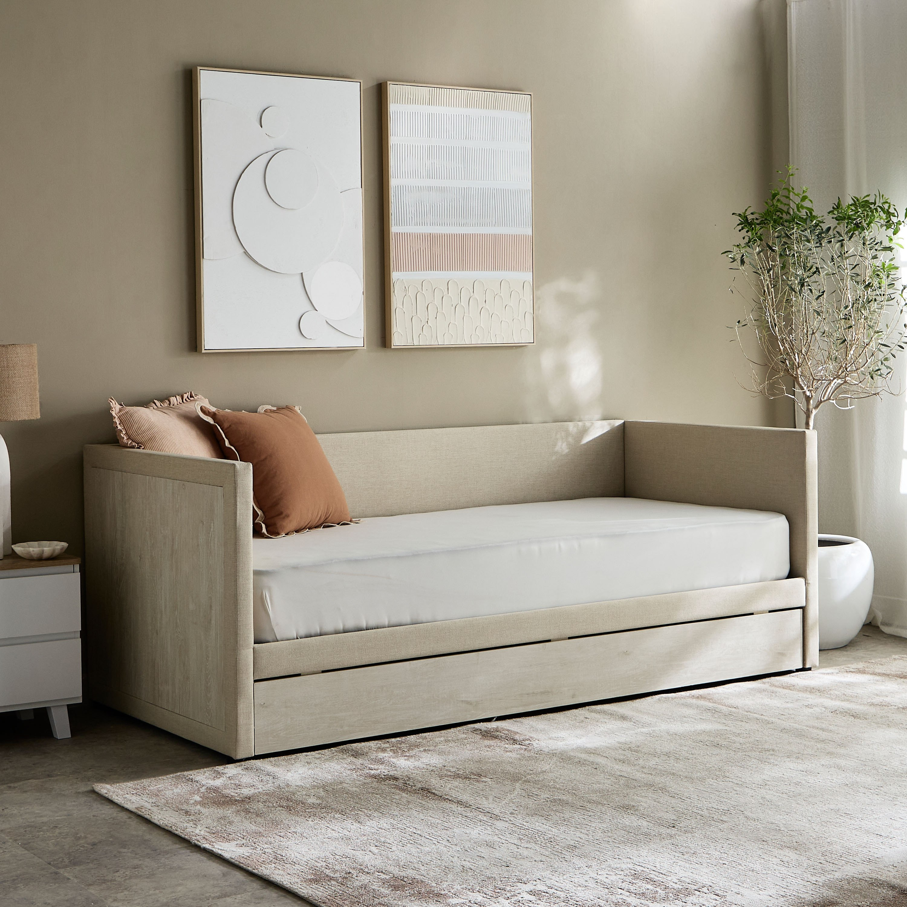 سرير نهاري فردي منجد مع وحدة سحب - جرانبي من موڤو - 90x200 سم-hbxbedroom-bedsandbedsets-daybeds-image-1