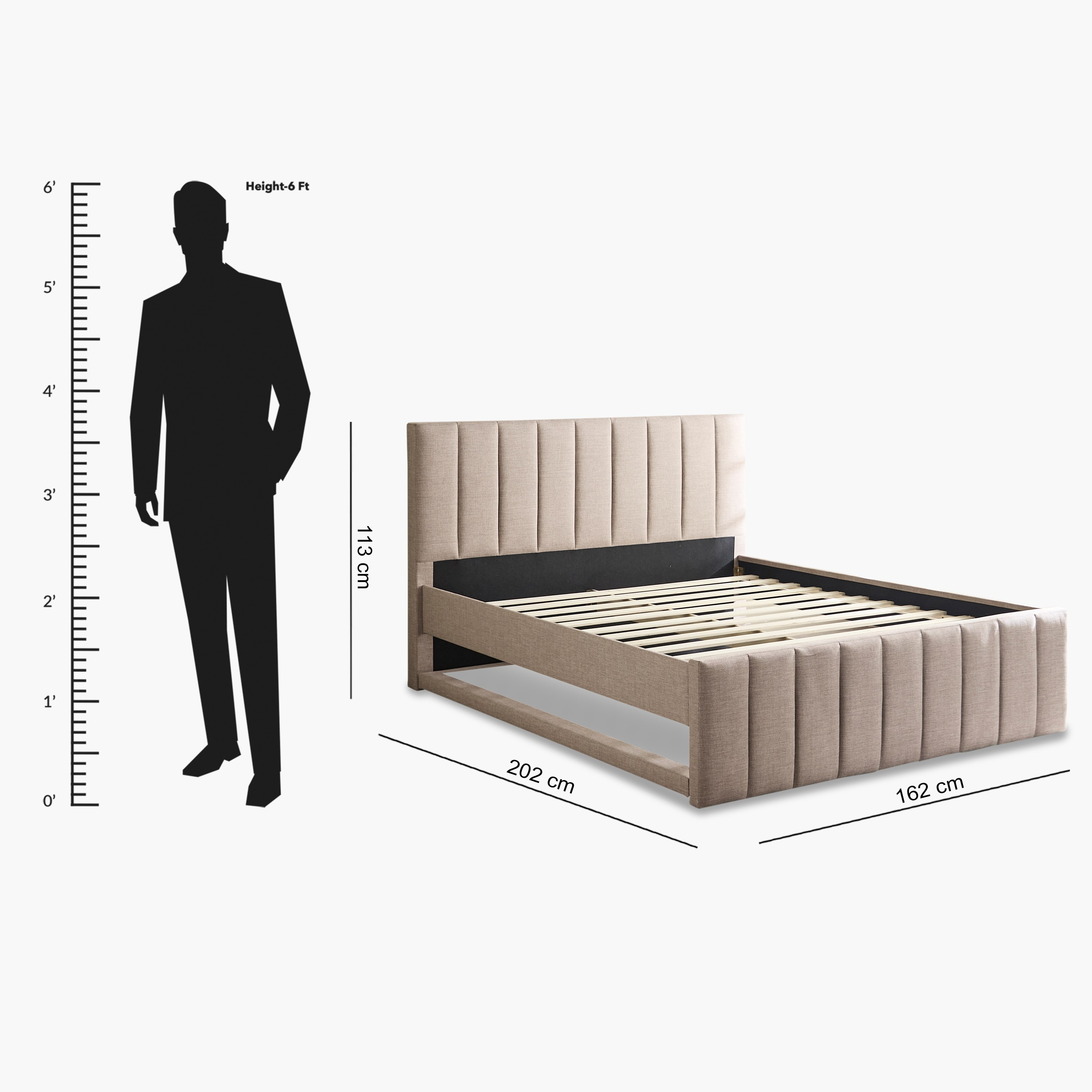 سرير كوين منجد مع سرير قابل للسحب - كوبر برادلي من موڤو - 160x200 سم-hbxbedroom-bedsandbedsets-beds-queen-image-11