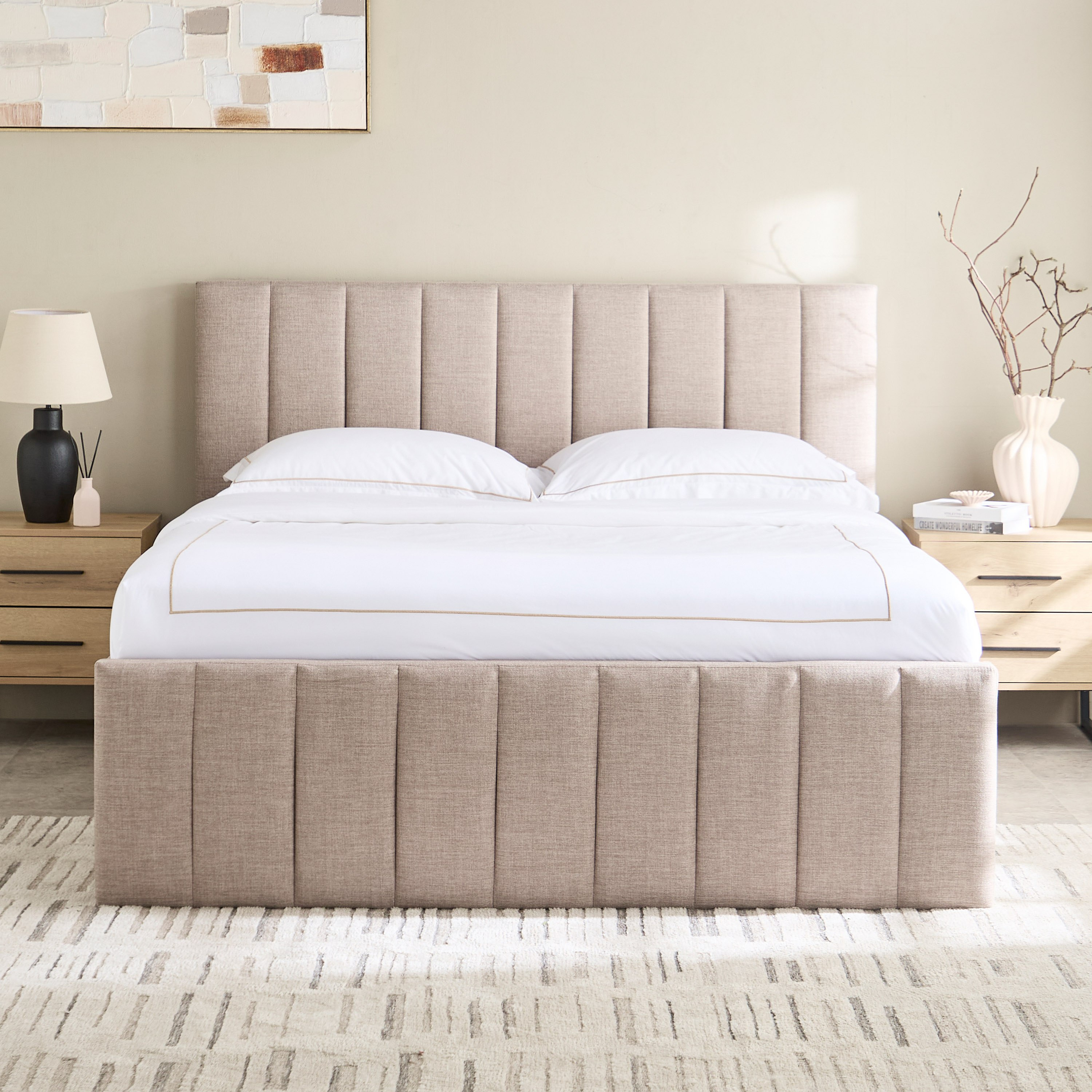 سرير كوين منجد مع سرير قابل للسحب - كوبر برادلي من موڤو - 160x200 سم-hbxbedroom-bedsandbedsets-beds-queen-image-3