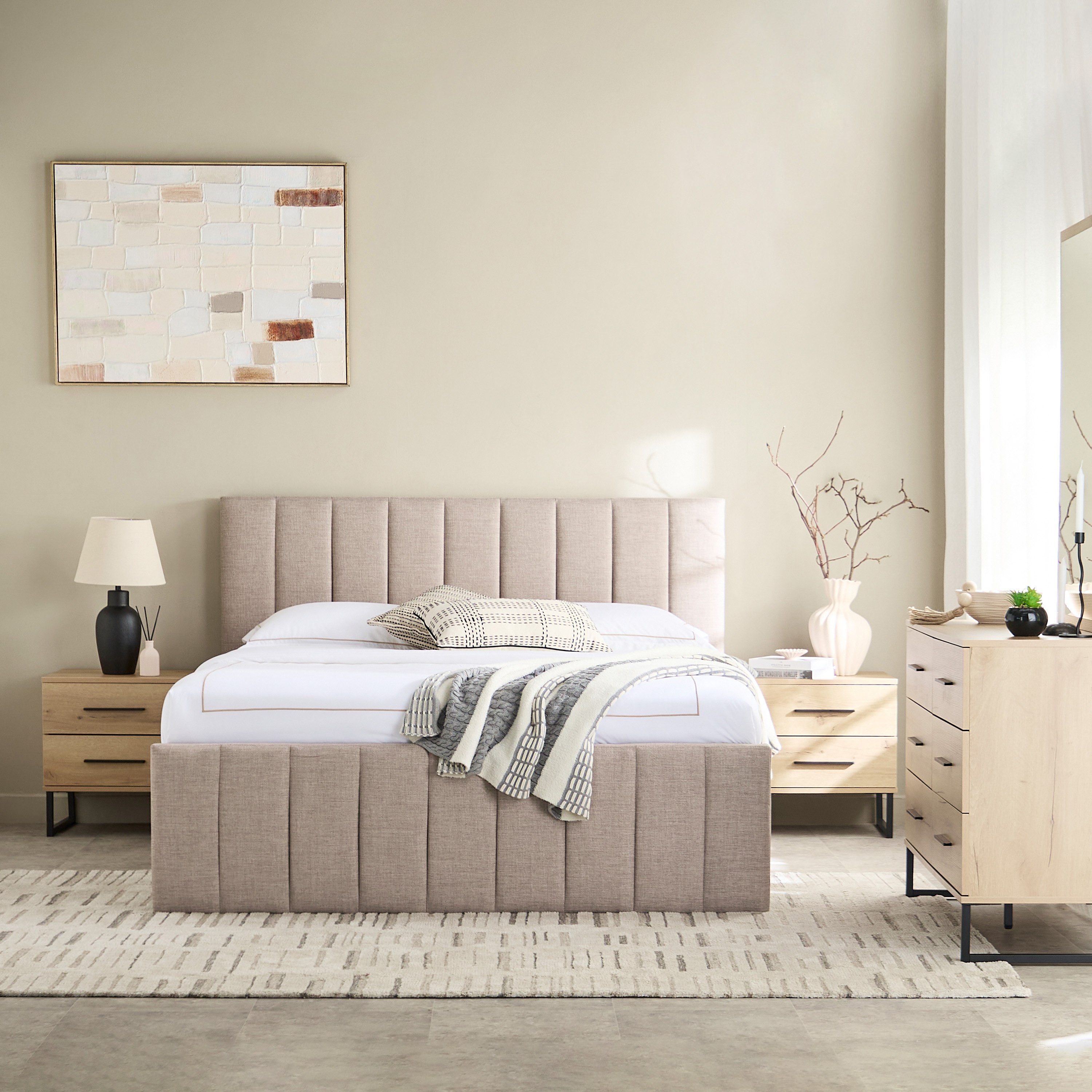 سرير كوين منجد مع سرير قابل للسحب - كوبر برادلي من موڤو - 160x200 سم-hbxbedroom-bedsandbedsets-beds-queen-image-9