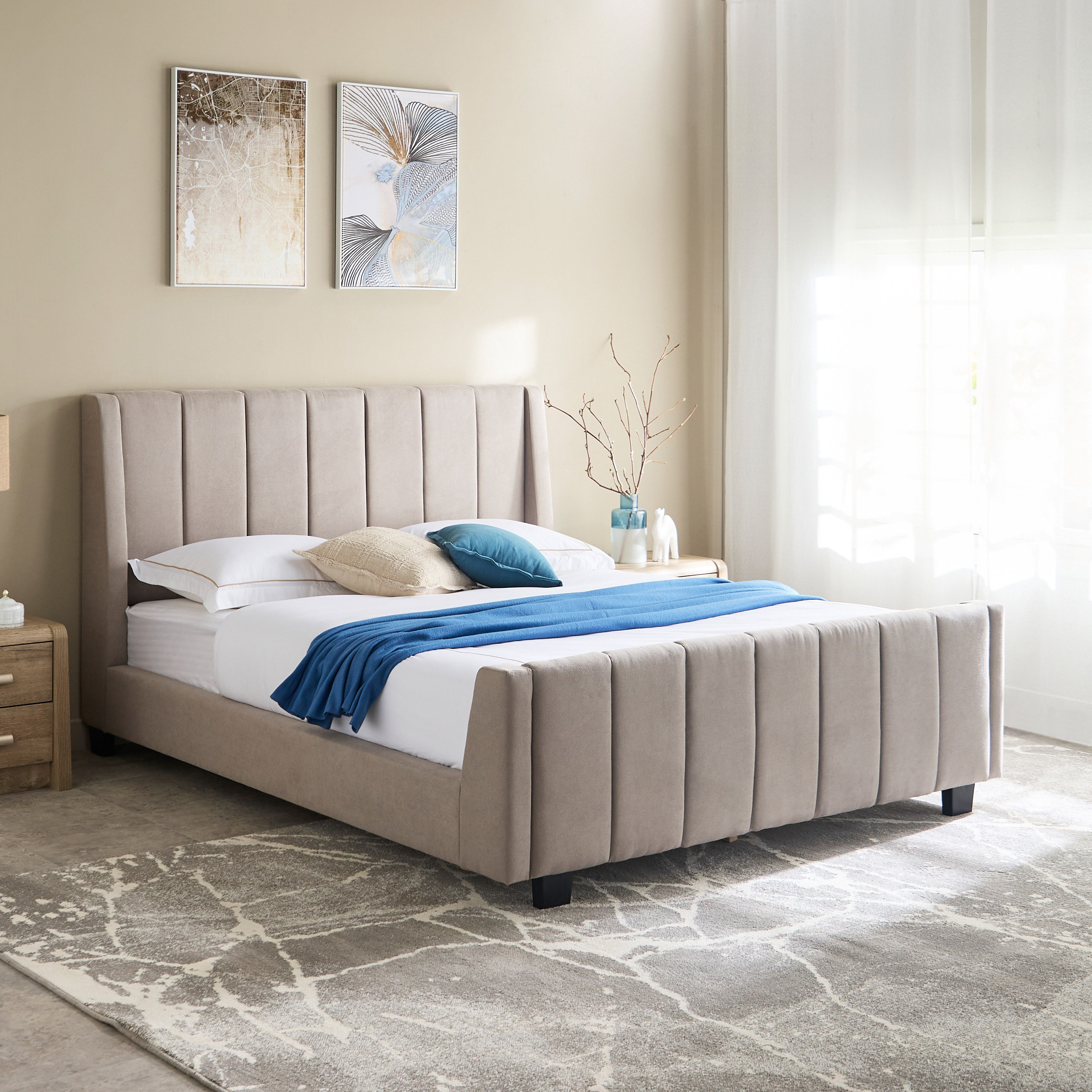 سرير كوين منجد - كيرفي كريك من موڤو - 160x200 سم-hbxbedroom-bedsandbedsets-beds-queen-image-1
