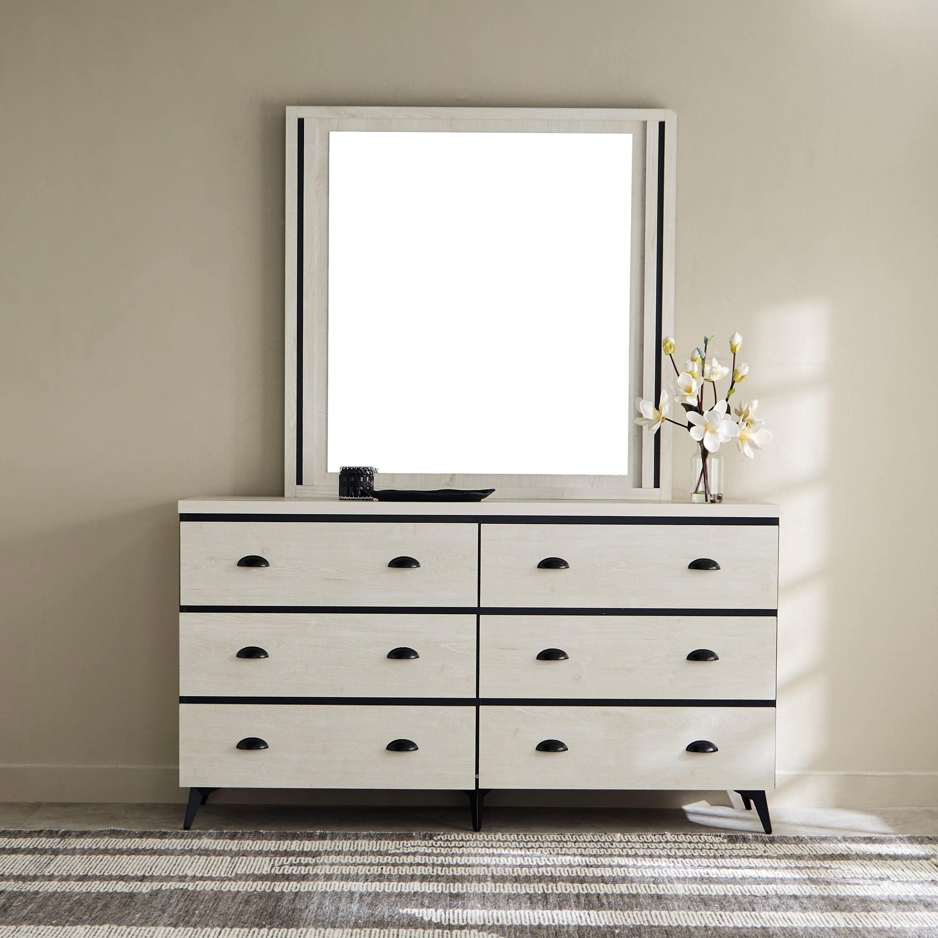 طاولة تزيين بـ 6 أدراج مع مرآة - جرانبي من موڤو-hbxfurniture-bedroom-dressersandmirrors-image-2