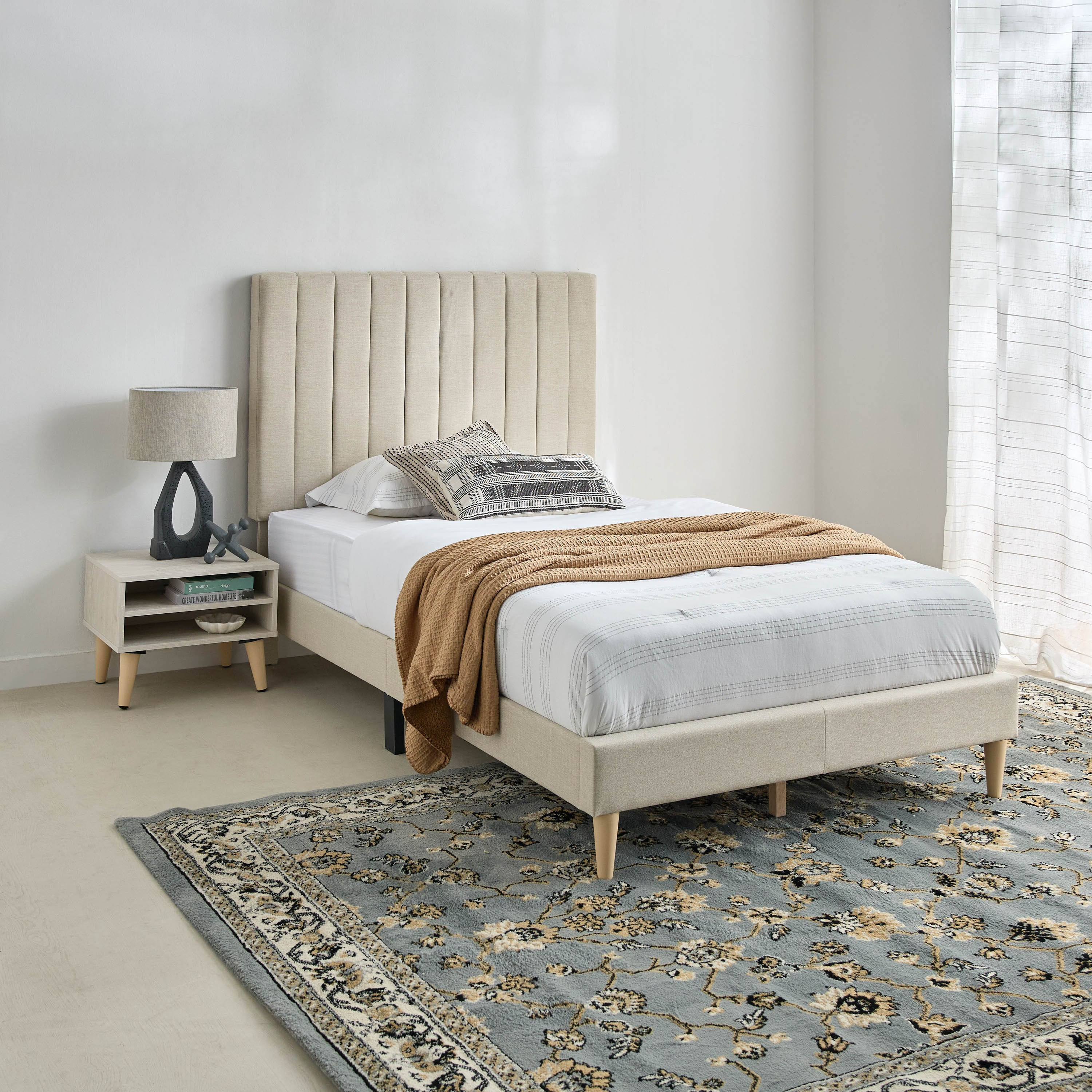 Movo Blaze Smart Upholstered 2-Piece Twin Bedroom Set - 120x200 cm-hbxfurniture-kidsroom-kidsroomsets-twin-image-1
