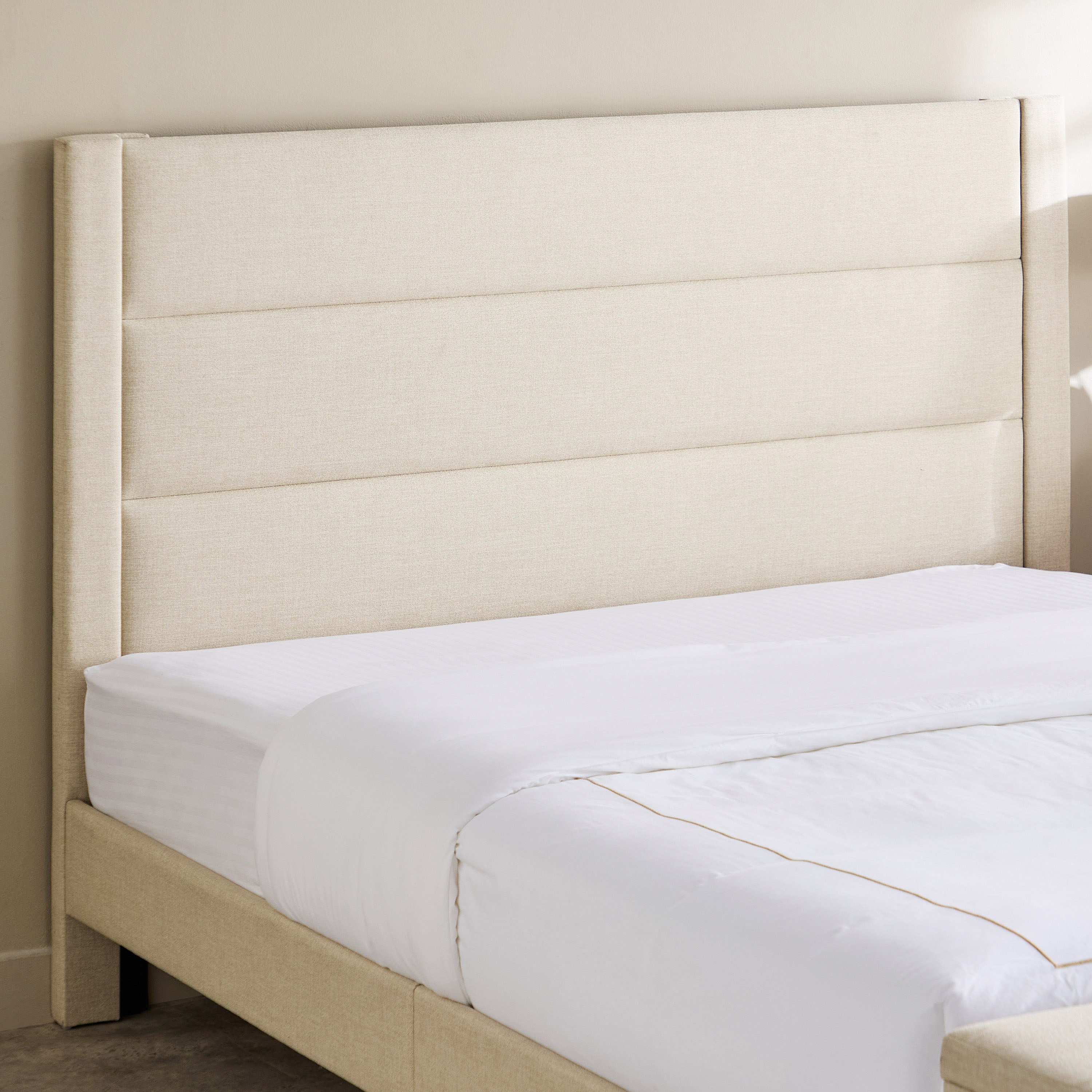 Movo Juno Warren Upholstered Queen Bed with Bench - 160x200 cm-hbxbedroom-bedsandbedsets-beds-queen-image-3