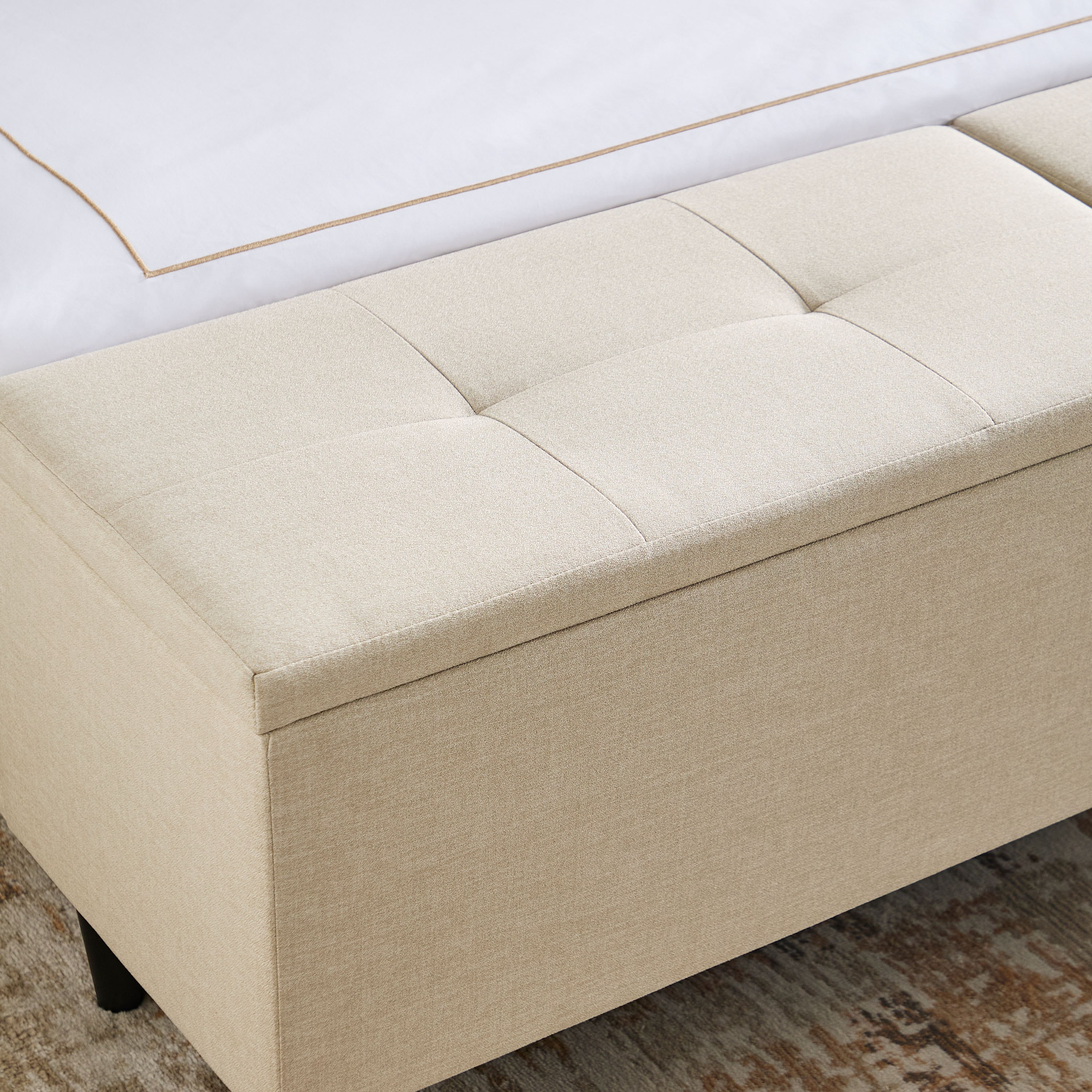 Movo Juno Warren Upholstered Queen Bed with Bench - 160x200 cm-hbxbedroom-bedsandbedsets-beds-queen-image-6