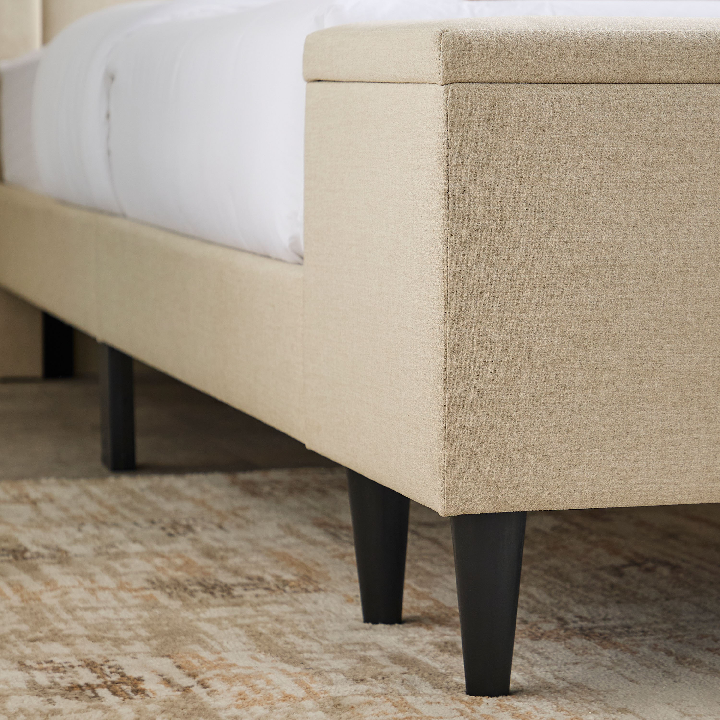 Movo Juno Warren Upholstered Queen Bed with Bench - 160x200 cm-hbxbedroom-bedsandbedsets-beds-queen-image-7