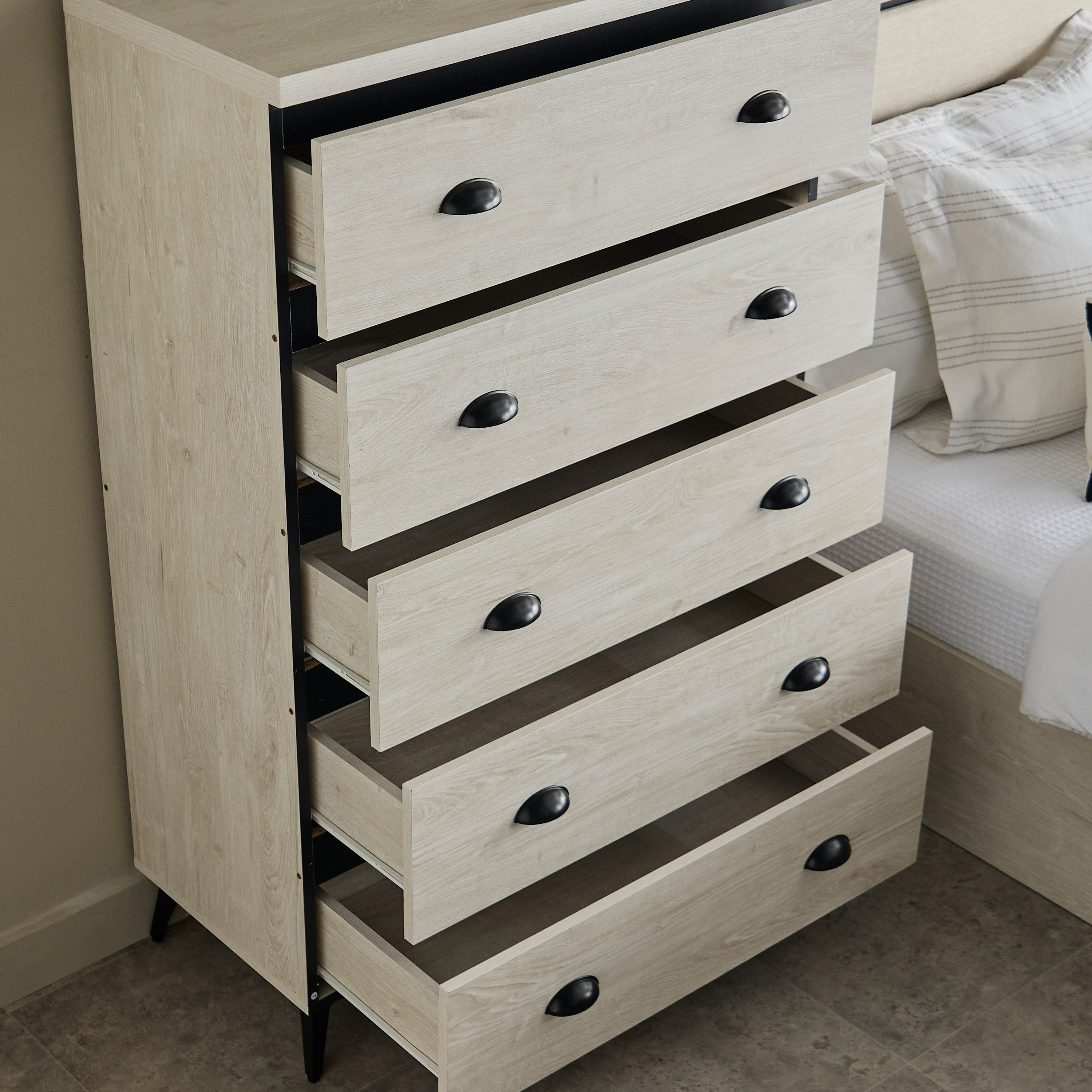 Movo Granby Chest of 5-Drawers-hbxfurniture-dressersandchests-chestofdrawers-image-3