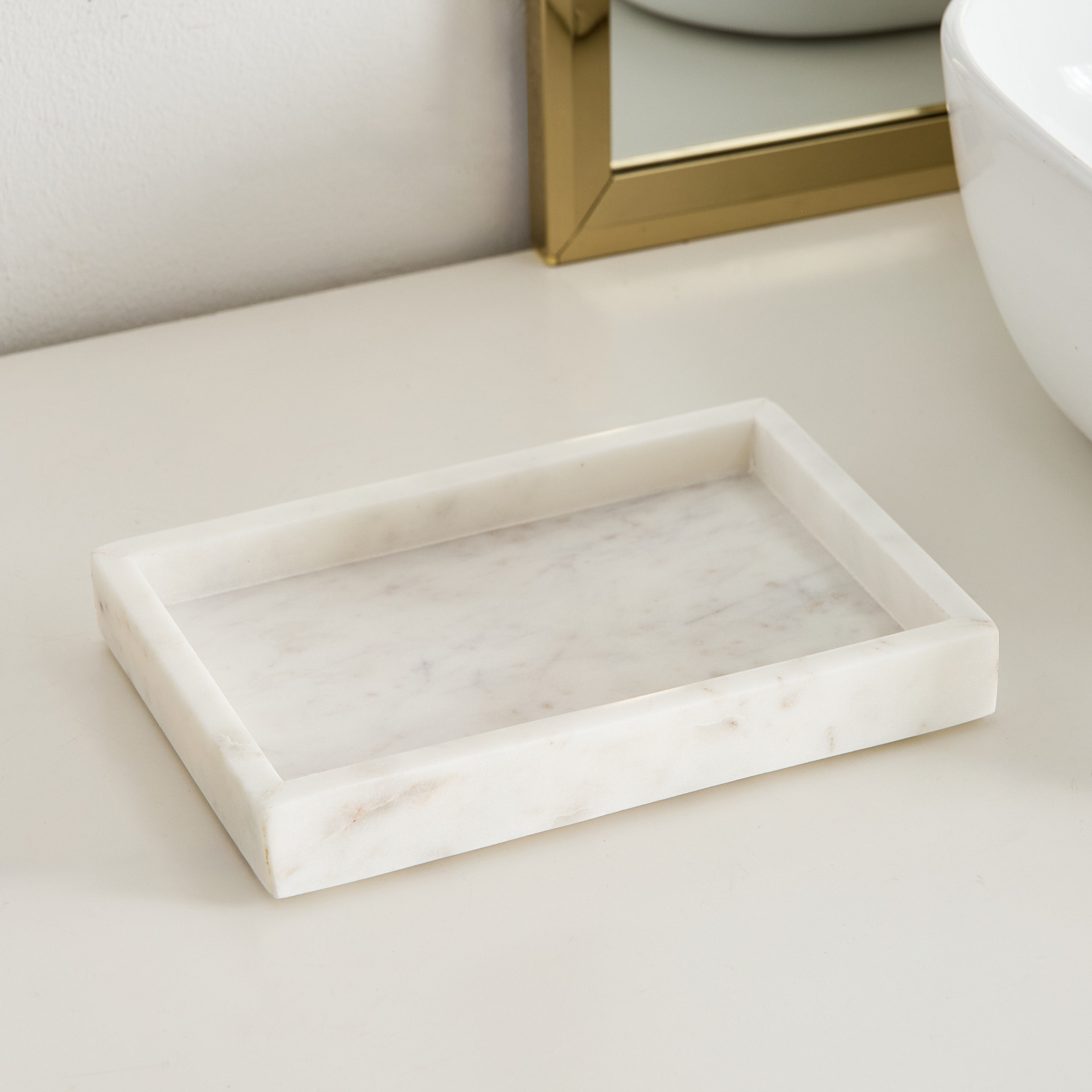 صينية حمام رخام من رويال- 22.5×15×2.5 سم-hbxdecorandfurnishings-bathroomaccessories-bathroomsets-image-2