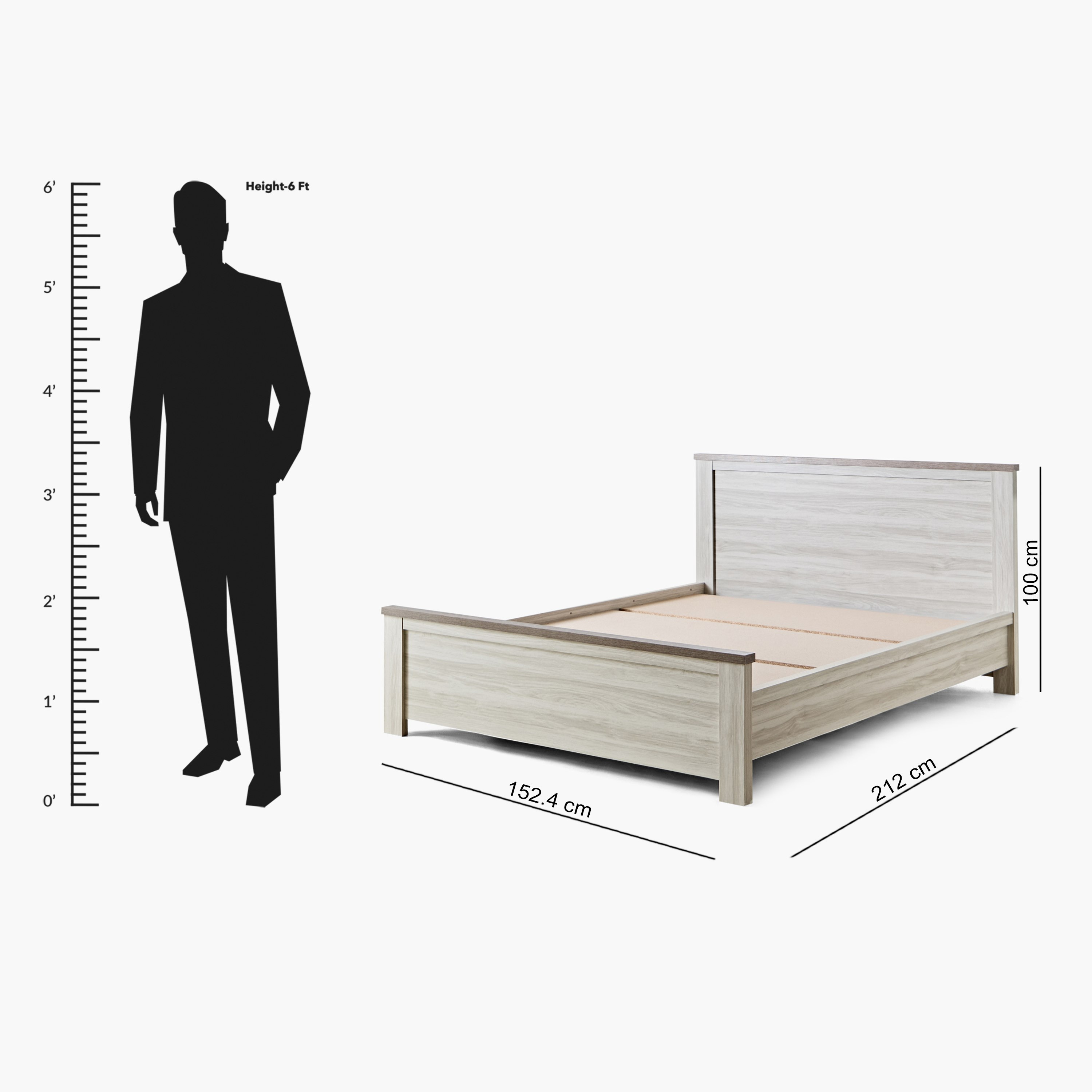 Angelic Queen Bed - 140x200 cm-hbxbedroom-bedsandbedsets-beds-queen-image-9