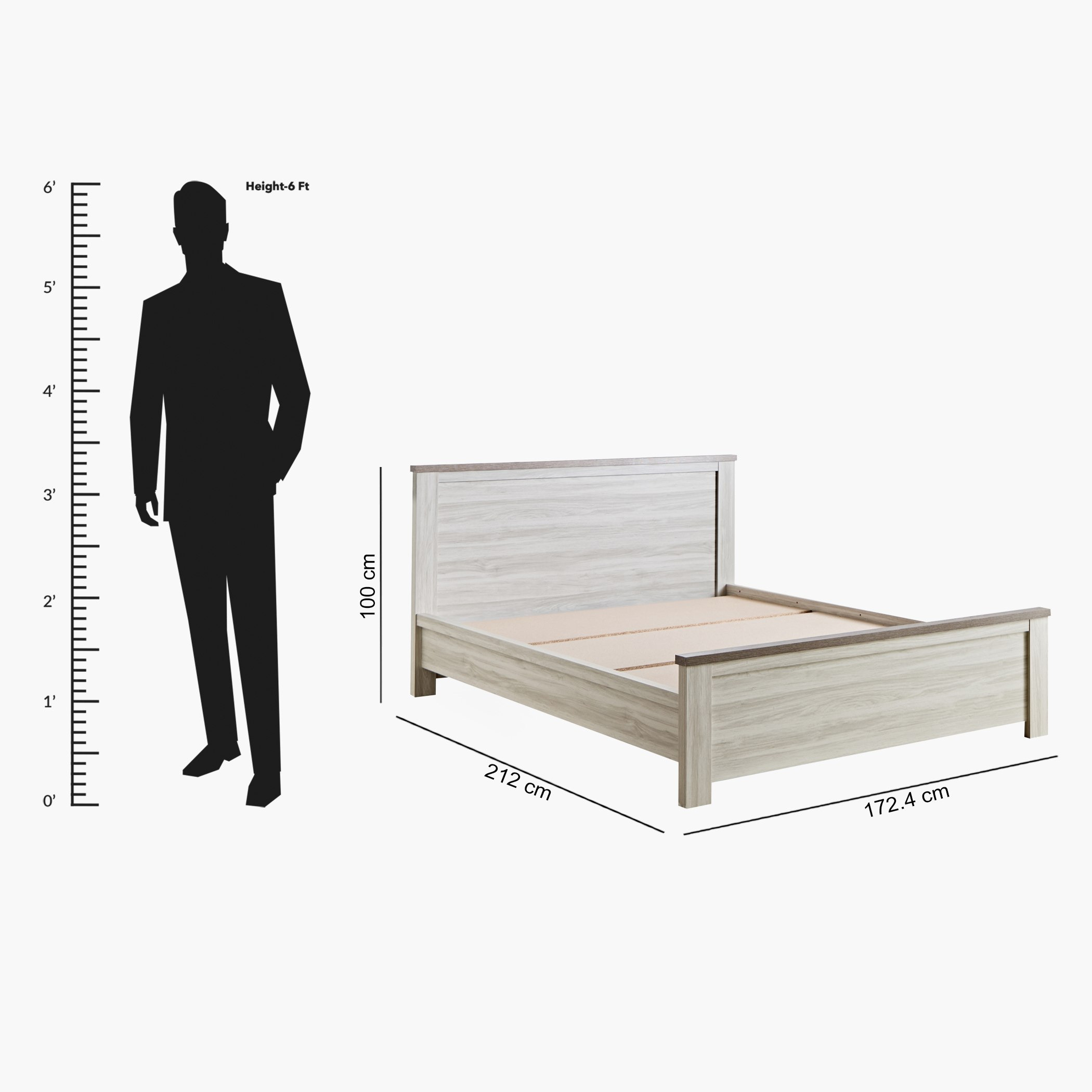 Angelic Queen Bed - 160x200 cm-hbxbedroom-bedsandbedsets-beds-queen-image-9