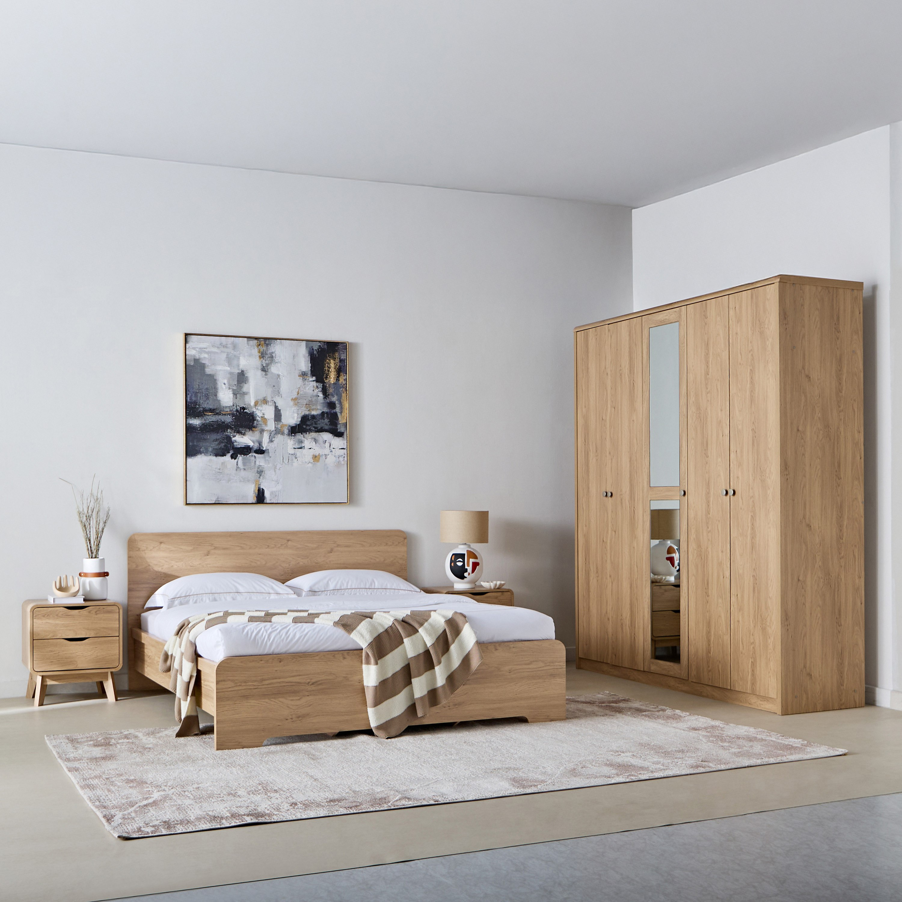 Nordica Queen Bed - 140x200 cm-hbxbedroom-bedsandbedsets-beds-queen-image-7