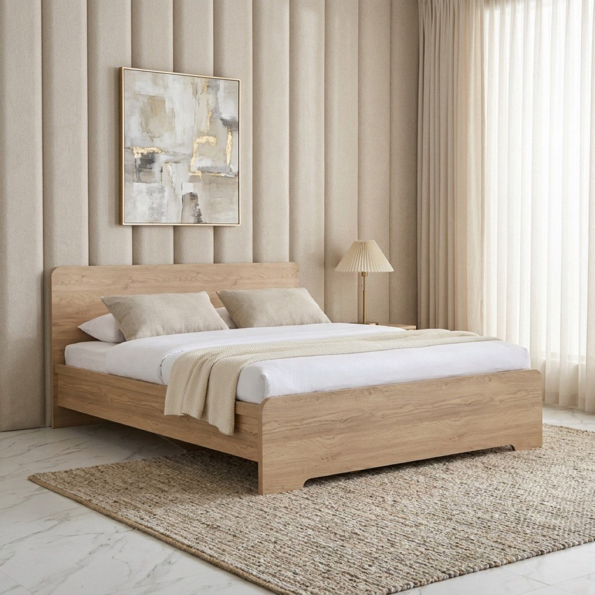 Nordica Queen Bed - 160x200 cm-hbxbedroom-bedsandbedsets-beds-queen-image-1