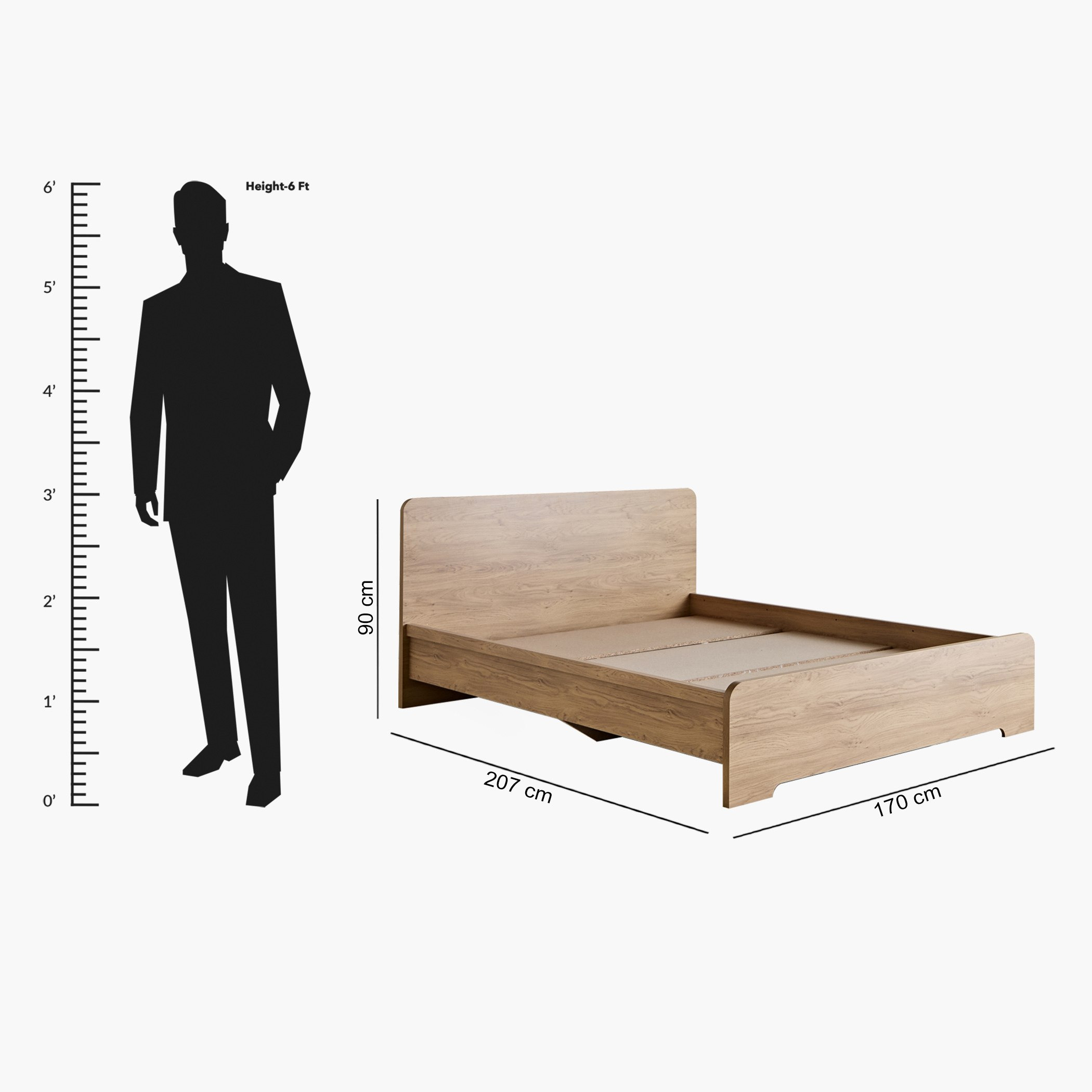 Nordica Queen Bed - 160x200 cm-hbxbedroom-bedsandbedsets-beds-queen-image-9