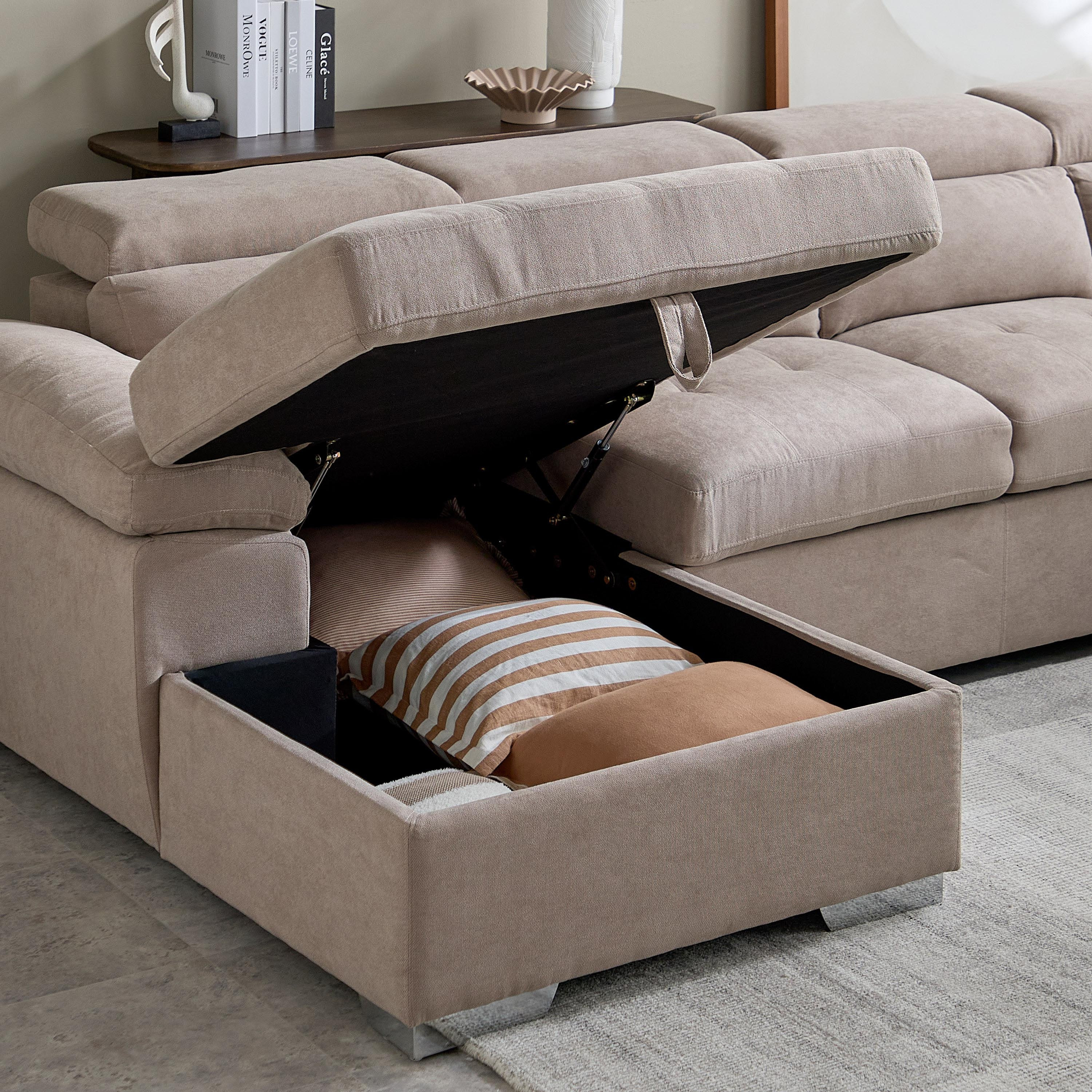 كنبة سرير ركنية يسار 5 مقاعد قماش مع مسند رأس قابل للتعديل ومقعد عثماني من مافيس-hbxfurniture-livingroom-sofabeds-image-10