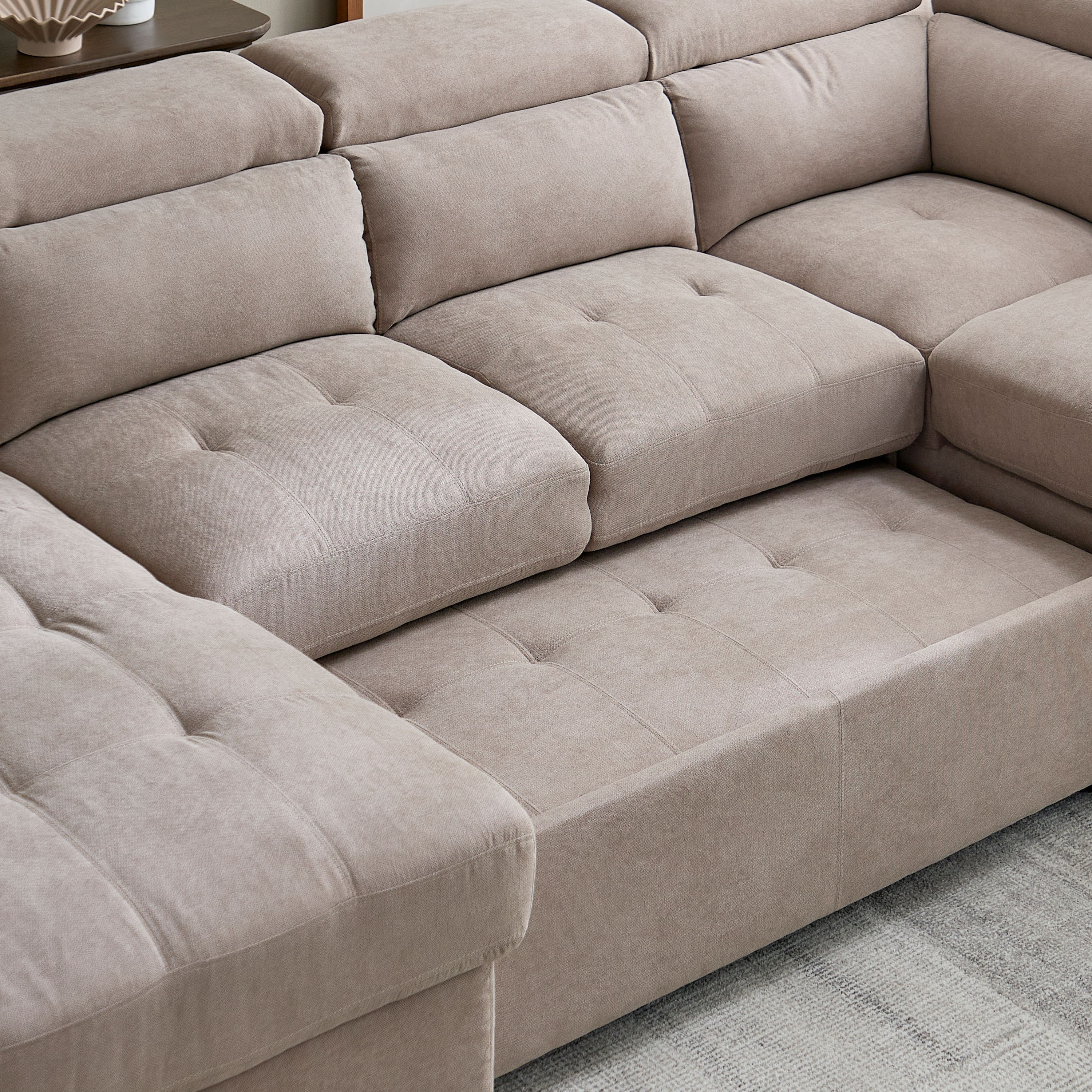 كنبة سرير ركنية يسار 5 مقاعد قماش مع مسند رأس قابل للتعديل ومقعد عثماني من مافيس-hbxfurniture-livingroom-sofabeds-image-11