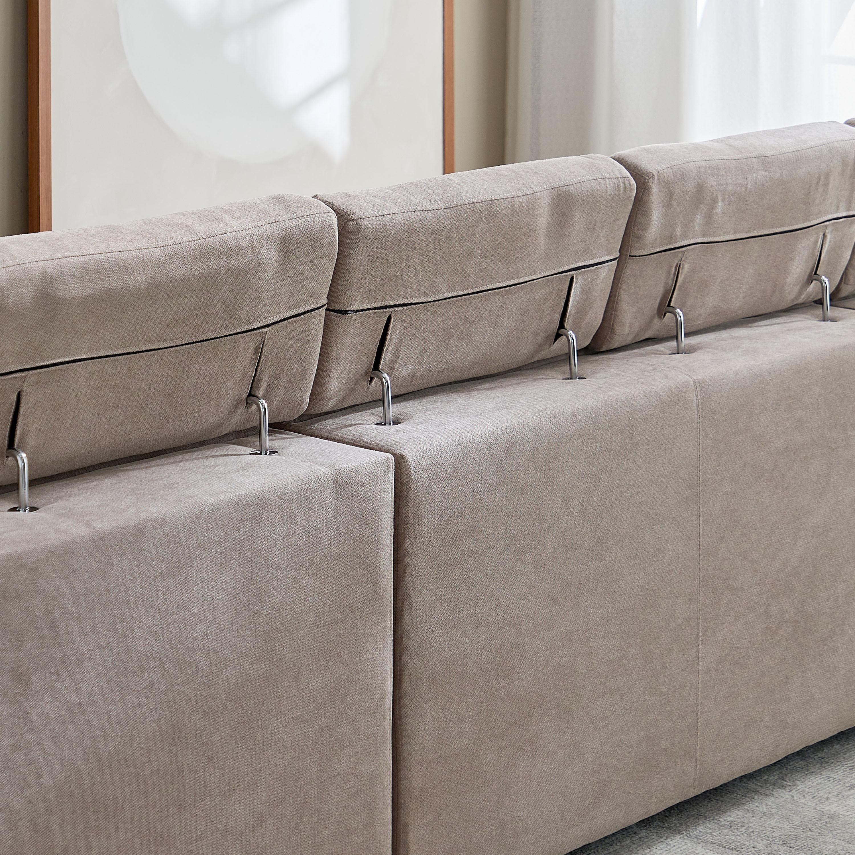 كنبة سرير ركنية يسار 5 مقاعد قماش مع مسند رأس قابل للتعديل ومقعد عثماني من مافيس-hbxfurniture-livingroom-sofabeds-image-14