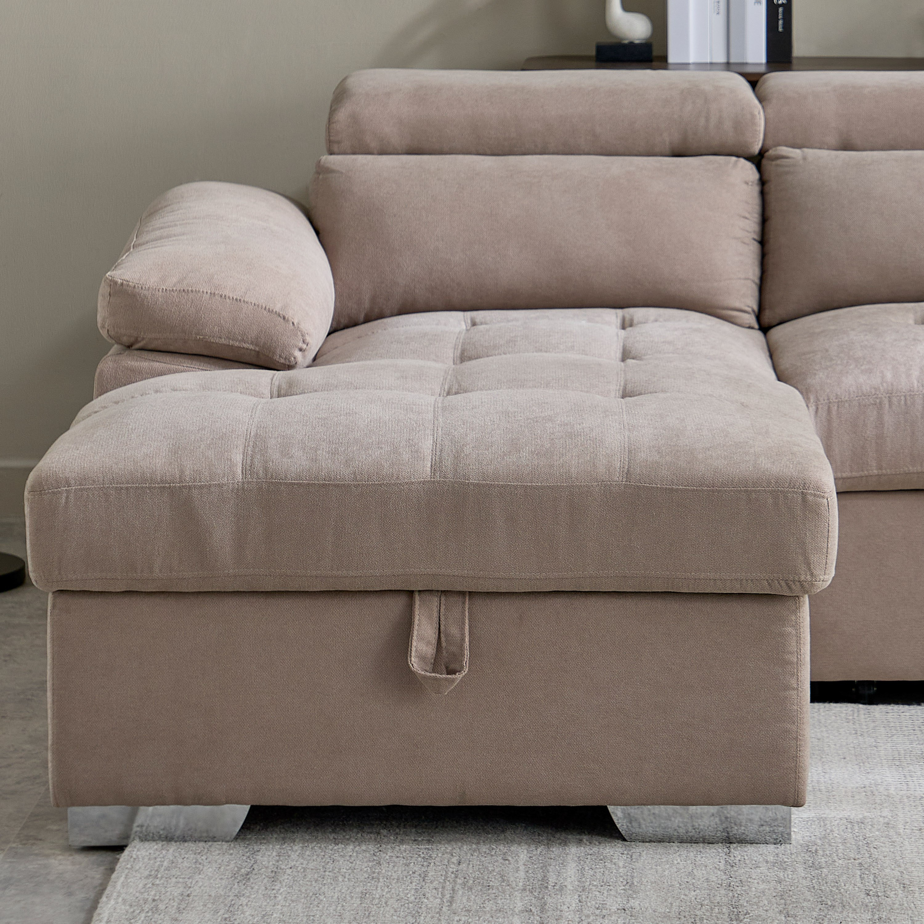 كنبة سرير ركنية يسار 5 مقاعد قماش مع مسند رأس قابل للتعديل ومقعد عثماني من مافيس-hbxfurniture-livingroom-sofabeds-image-8