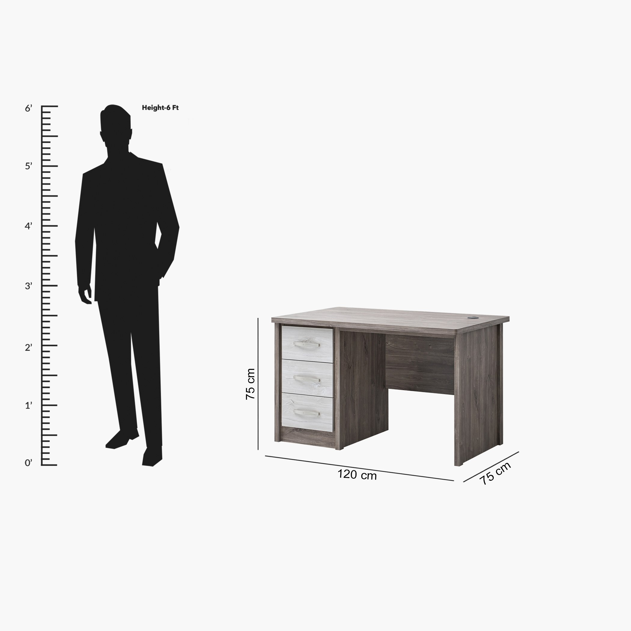 مكتب دراسة بـ3 أدراج من إنريكو-hbxfurniture-office-desks-image-7