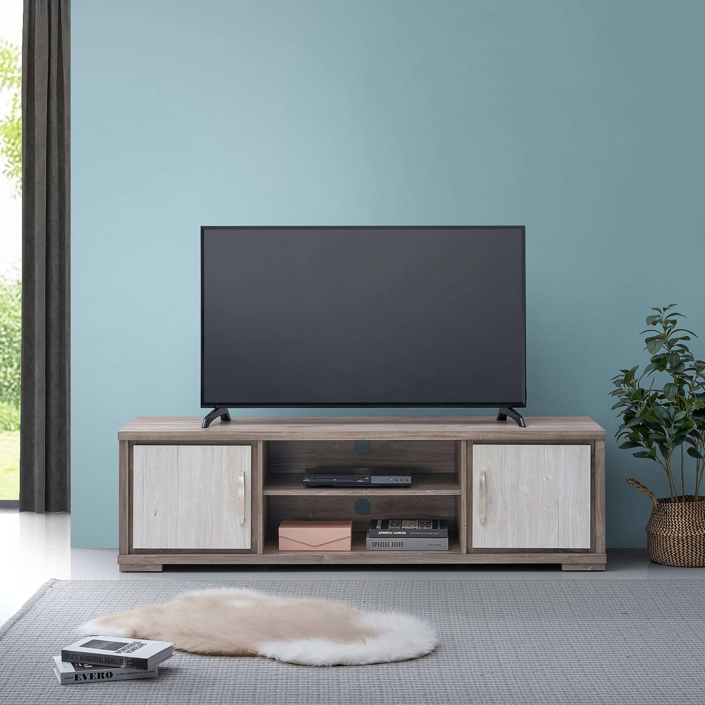 Enrico 1.6 Metre TV Unit for TVs up to 70 inches-hbxlivingroom-mediaunitsandstorage-tvunits-image-1