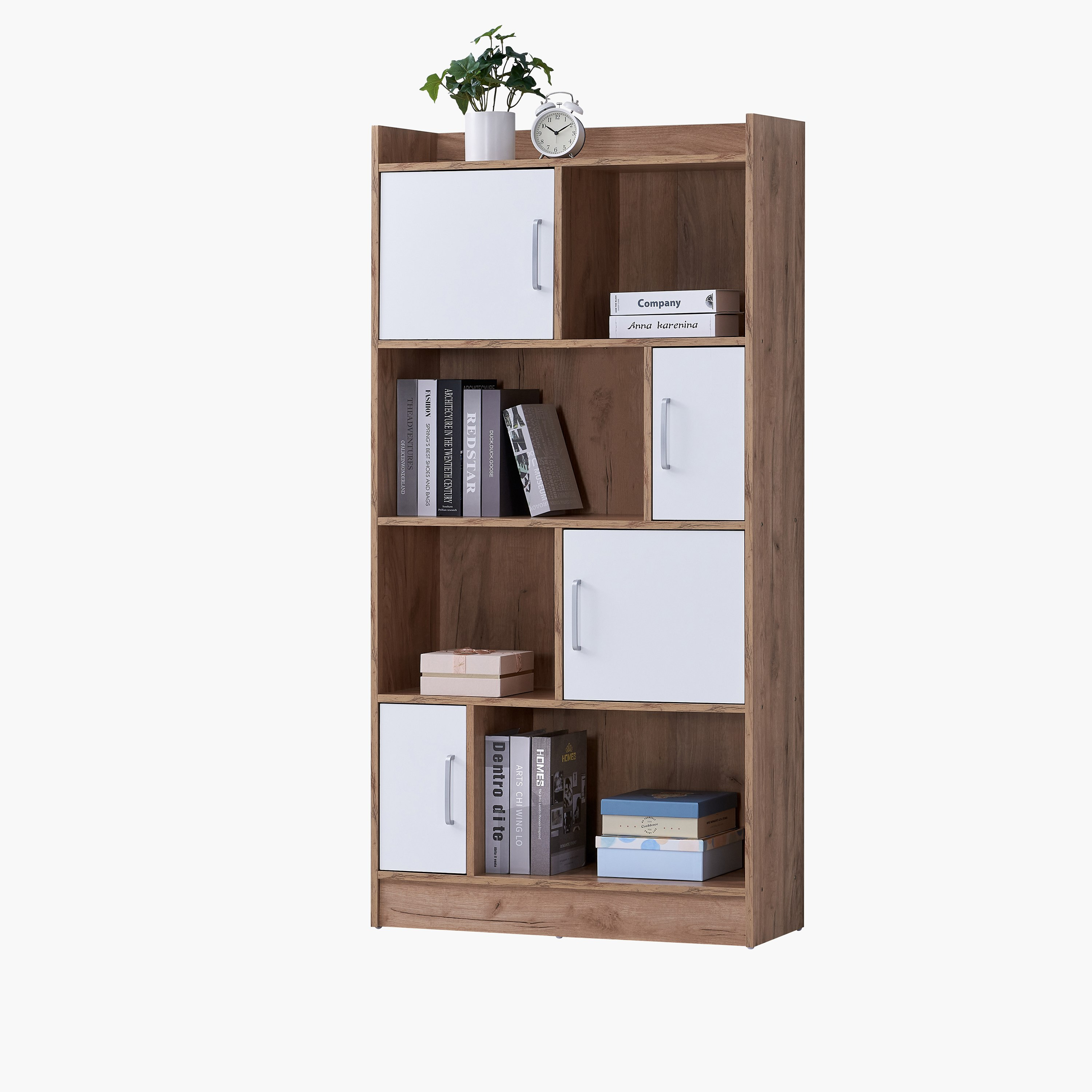 خزانة كتب بـ4 أبواب ورفوف من ألفورد إلورا-hbxfurniture-office-bookcases-image-2